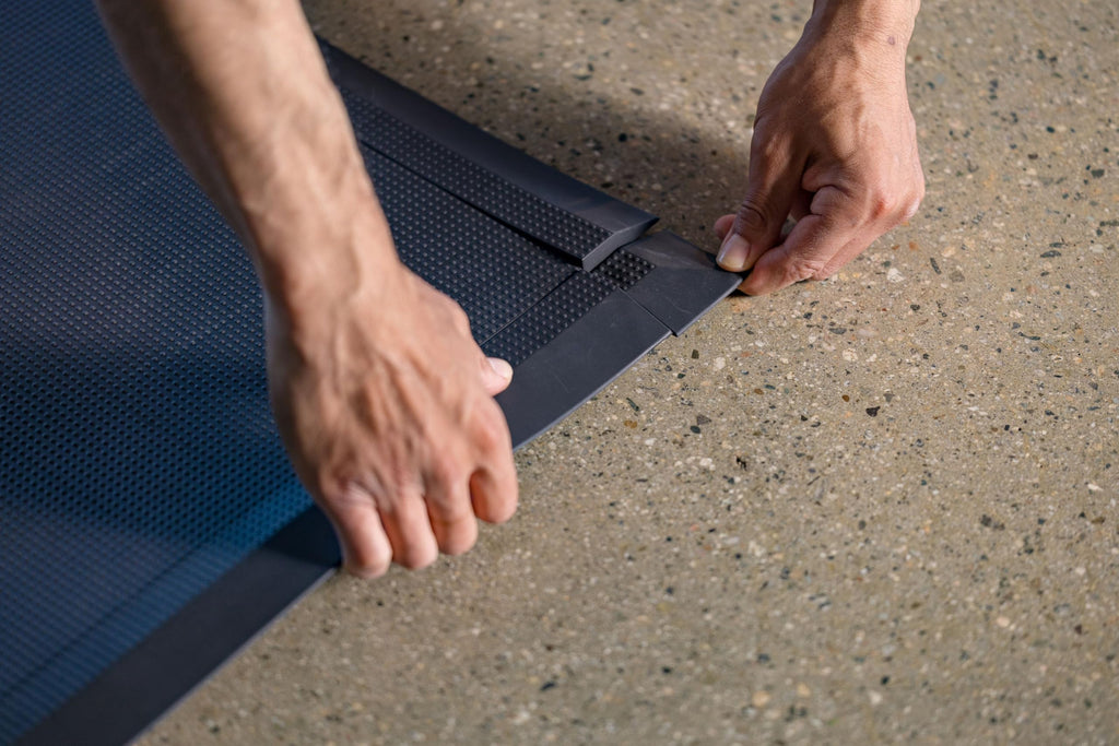 Baselayer Performance Series Interlocking Floor Tiles - Durable ½ in TPE (Rubber Like, NOT Foam, no Odor) - Gym Flooring for Weights & Heavy Equipment - Black, 15 SqFt (6 Pack) - Made in USA