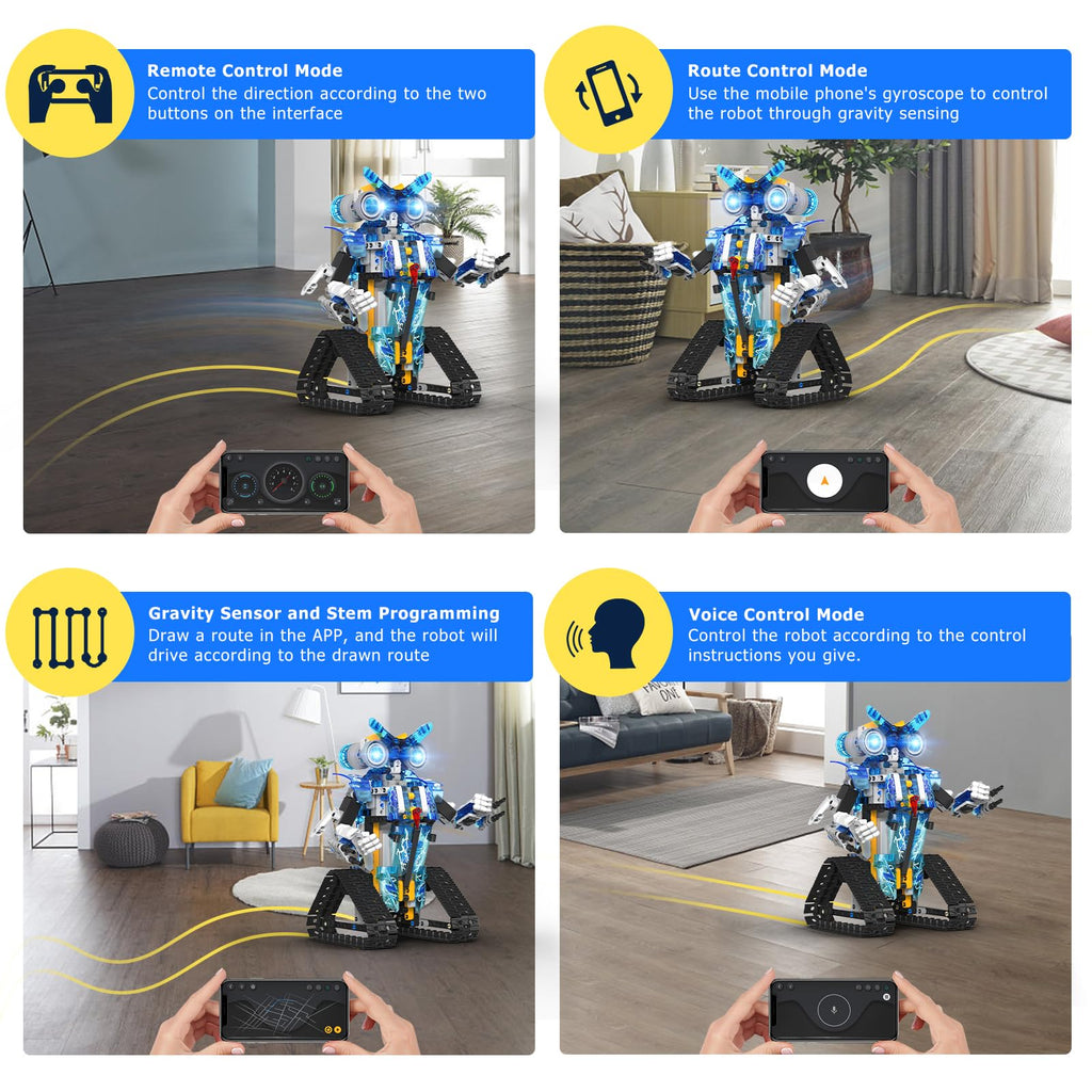 Robot Toys for 8-16 Year Old Boys Girls Kids with APP or Remote Control Science Programmable Building Block Kit, STEM Projects Educational Birthday Gifts
