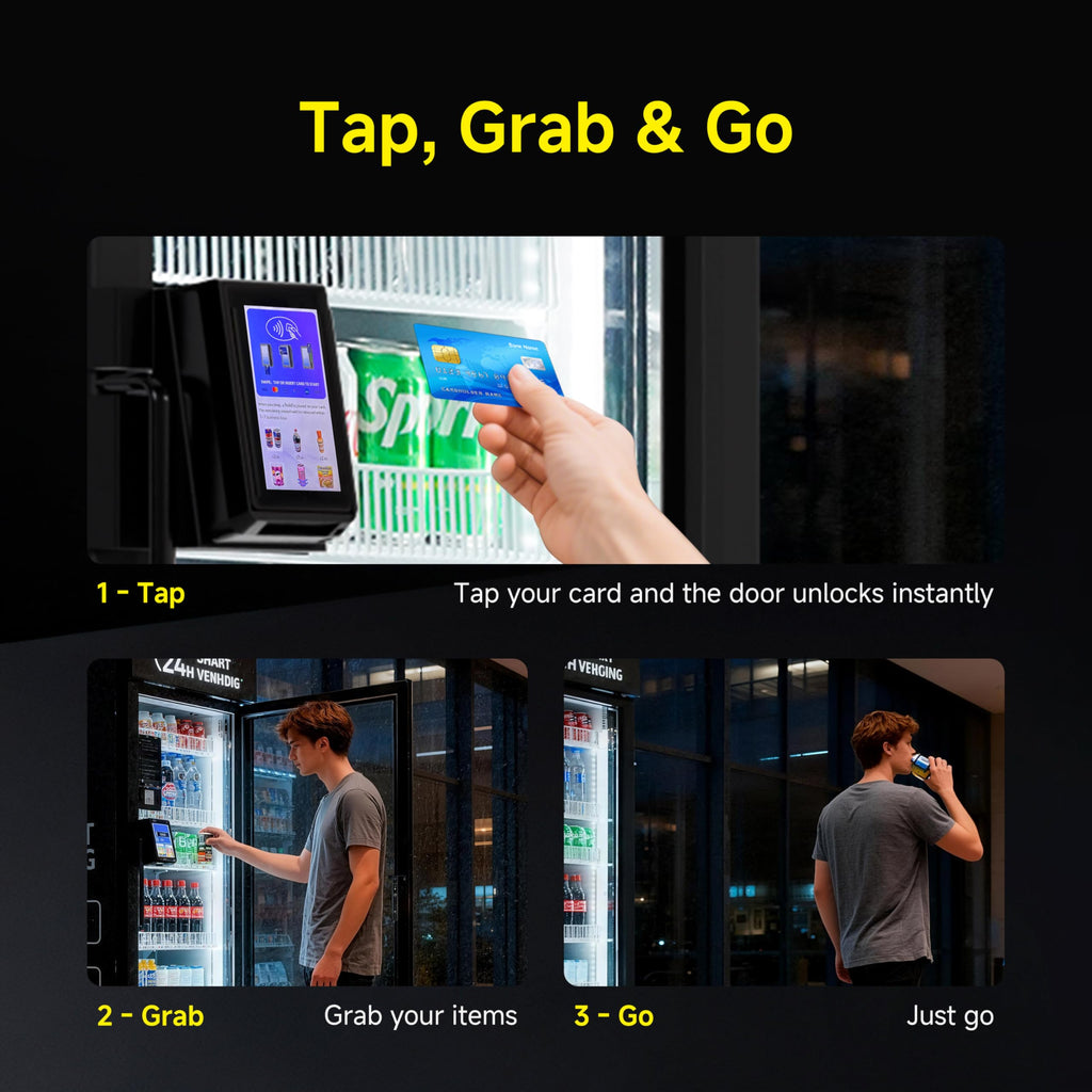 Smart Combo Vending Machine for Business with AI Technology Vending Machine for Sale, Card Reader & App Control Refrigerated Commercial US-360