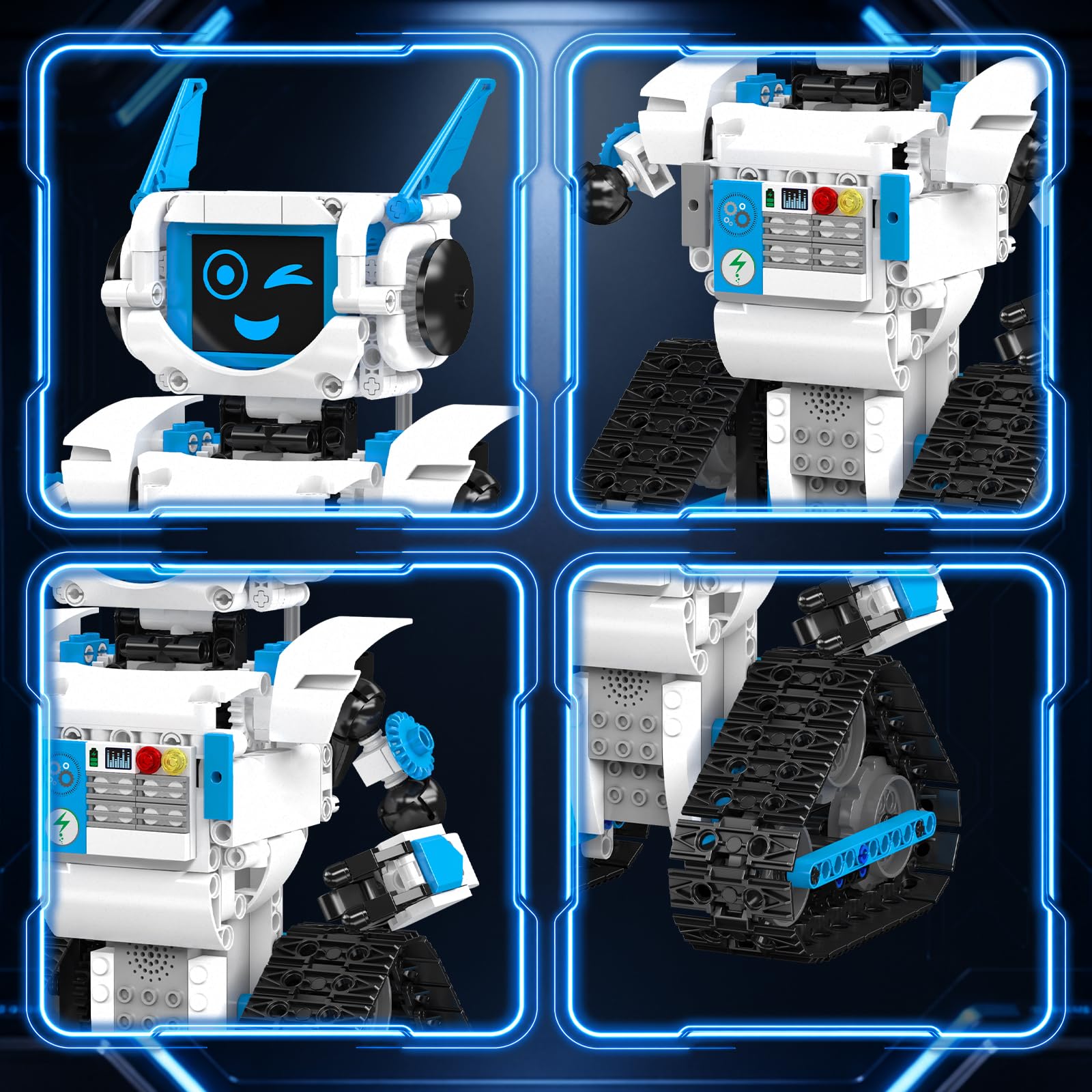 Mould King AI Robot Building Block Set, 530PCS Smart Interactive Robot with GPT Voice Control, Expressive LED Face, APP Control, STEM Educational Toy for Kids Age 8+/Adults-Red