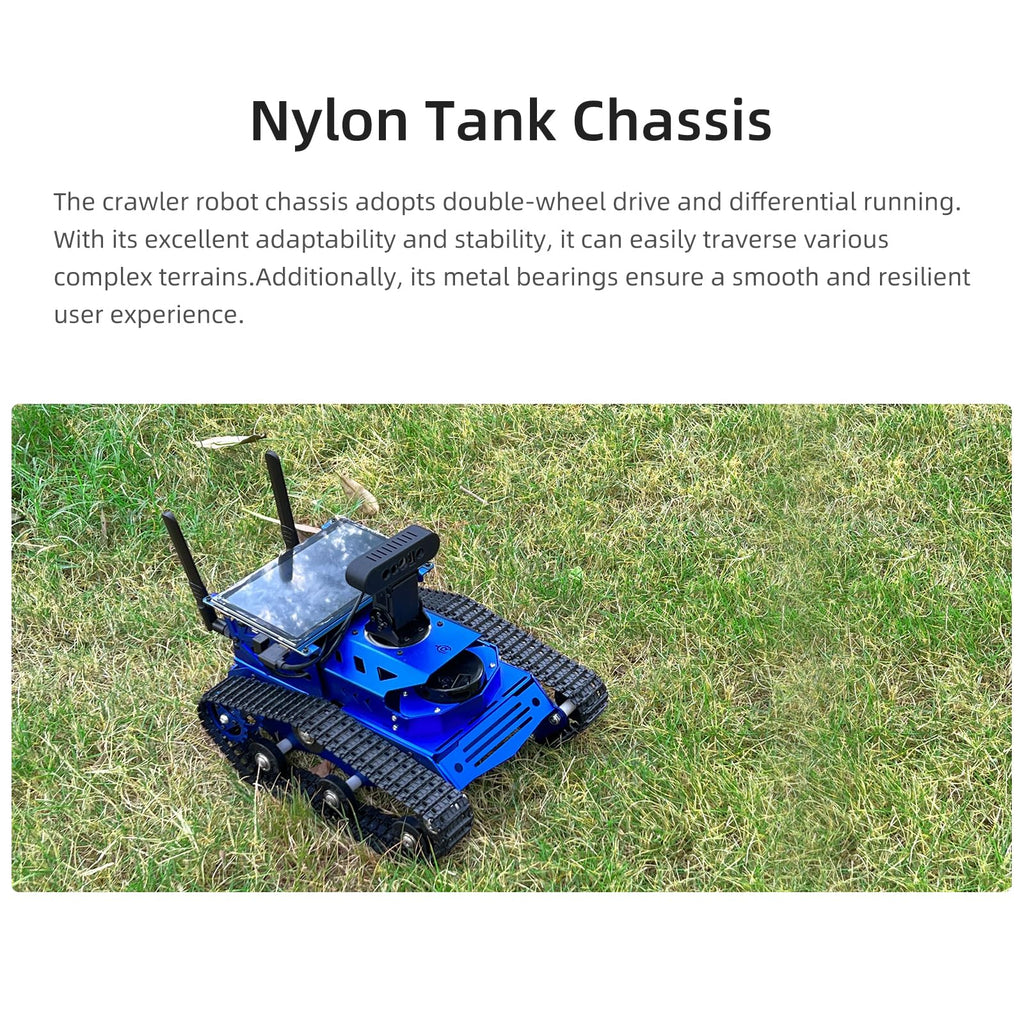 Jetson Nano ROS2 Robot Lidar Mapping Navigation 7in Touch Screen,Ackerman Smart Car Chassis Python Programming AI Visual Recognition for Adults Learning Education Kit(with Jetson Nano 4GB)