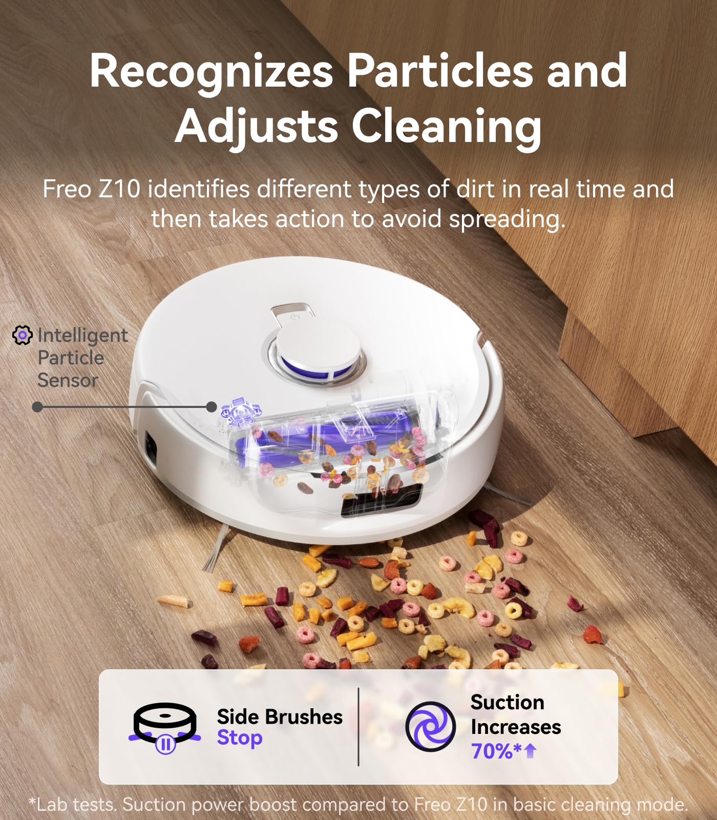 NARWAL Freo Z10 Turbo Robot Vacuum and Mop Combo, 25000Pa Suction, Edge-to-Edge Cleaning, Tangle-Free for Pet Hair, Auto Mop Wash, Smart Avoidance, Self-Emptying, for Carpet & Hard Floors, White