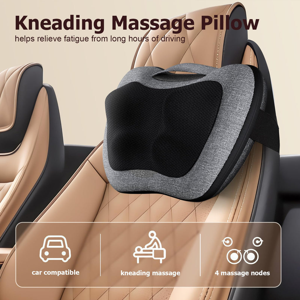 VIKTOR JURGEN Fathers Day Dad Gifts, Shiatsu Back Massager with Heat – Deep Tissue Massage for Neck, Shoulder, Back Pain Relief, Electric Kneading 3D Massage Pillow Gifts for Men Women Mom, Christmas