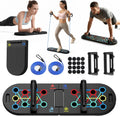 Plank Board & Push Up Board 22-in-1 with Resistance Bands – Core Trainer with Foam Elbow Pads, Foldable Home Gym Equipment for Men & Women