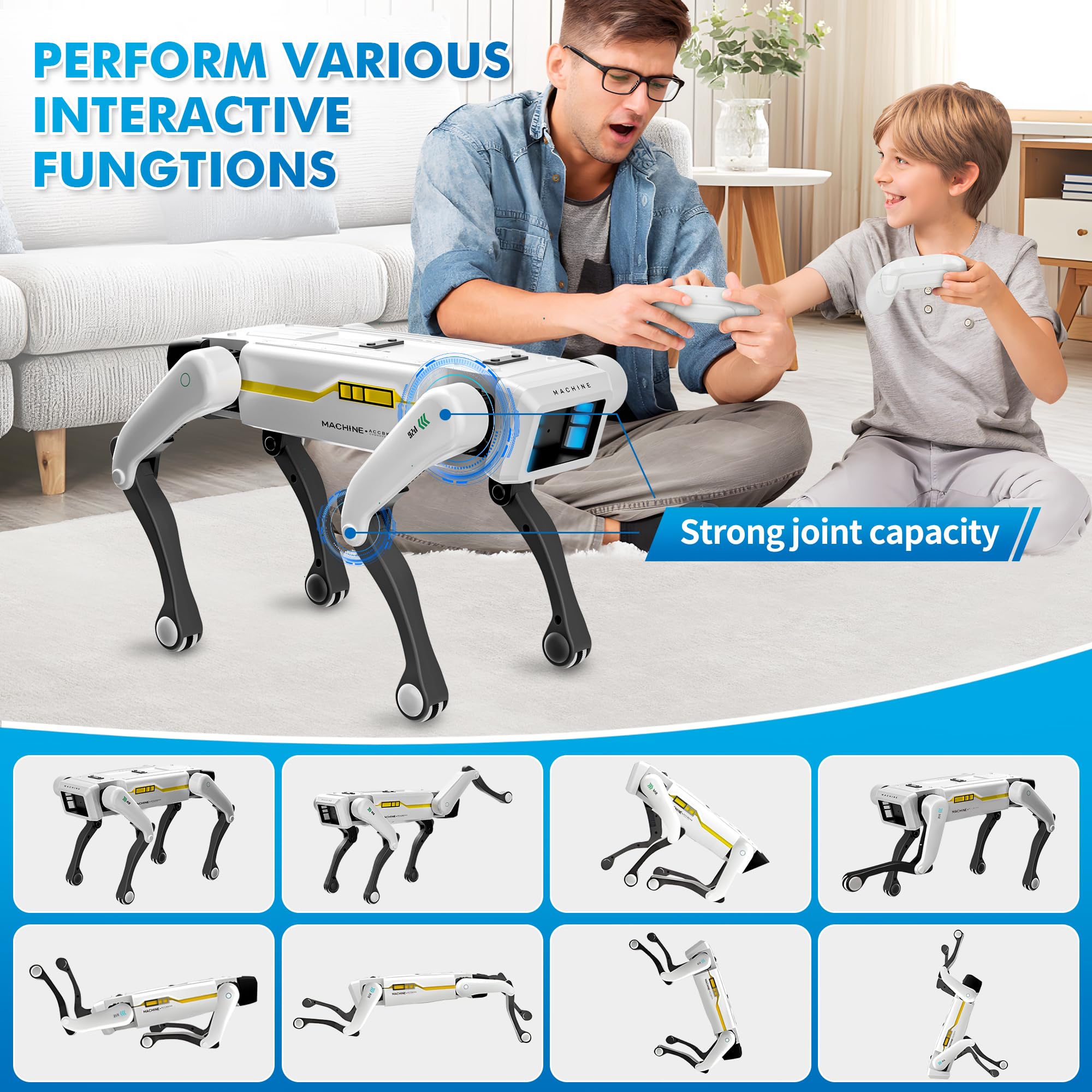 Smart Robot Dog - Interactive STEM Pet with Voice Control, 30+ Actions & APP Programming, Durable Design for Kids Age 6+ (Compatible with iOS/Android)