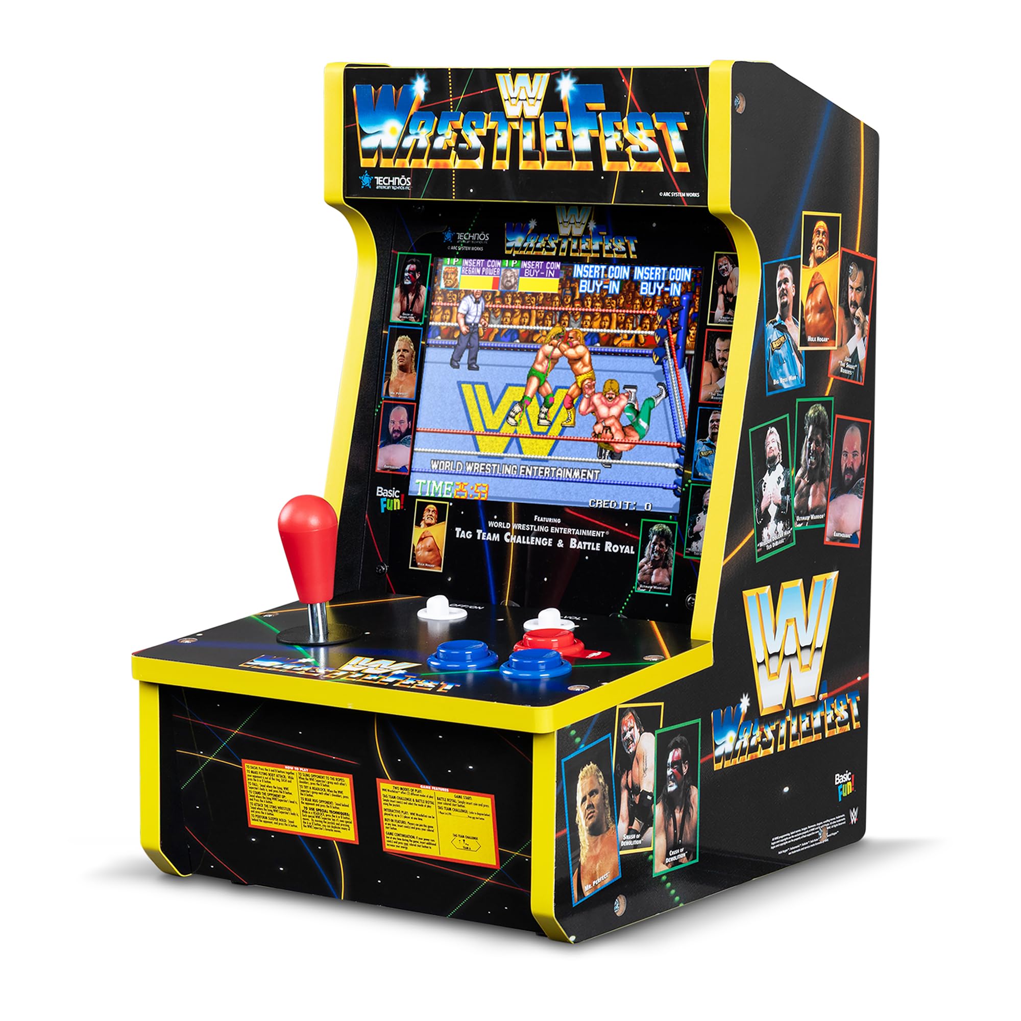 Arcade Classics - Atari Asteroids Counter Series Game Machine, 5 Games, 8" Liquid Crystal Screen - Mini Cabinet, Portable Gaming, Retro, Countertop Console, Basement Decoration, Man Cave