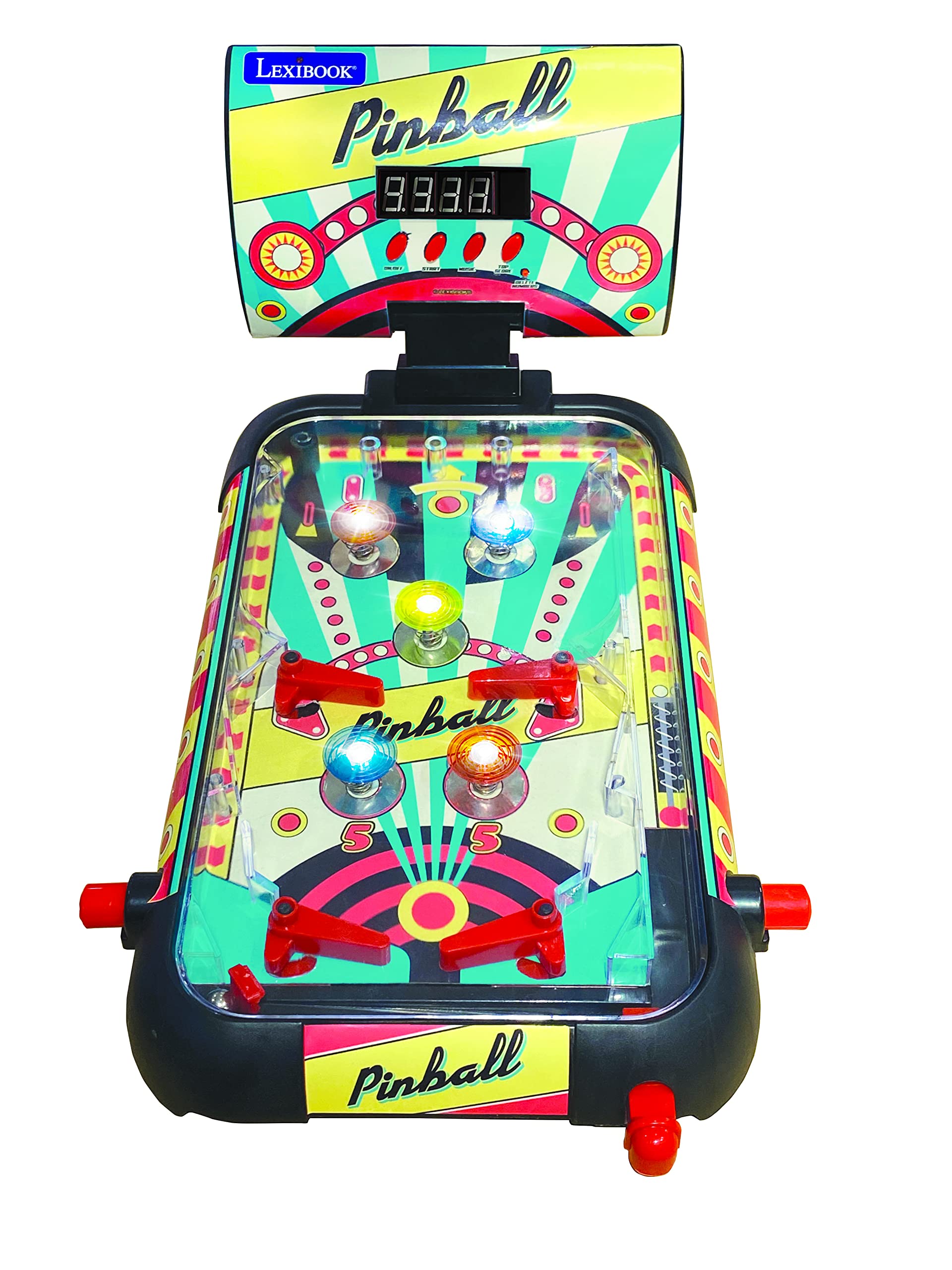 LEXiBOOK Marvel Spider-Man, Table Electronic Pinball, Action and Reflex Game for Children and familiy, LCD Screen, Light and Sound Effects, Blue/red, JG610SP