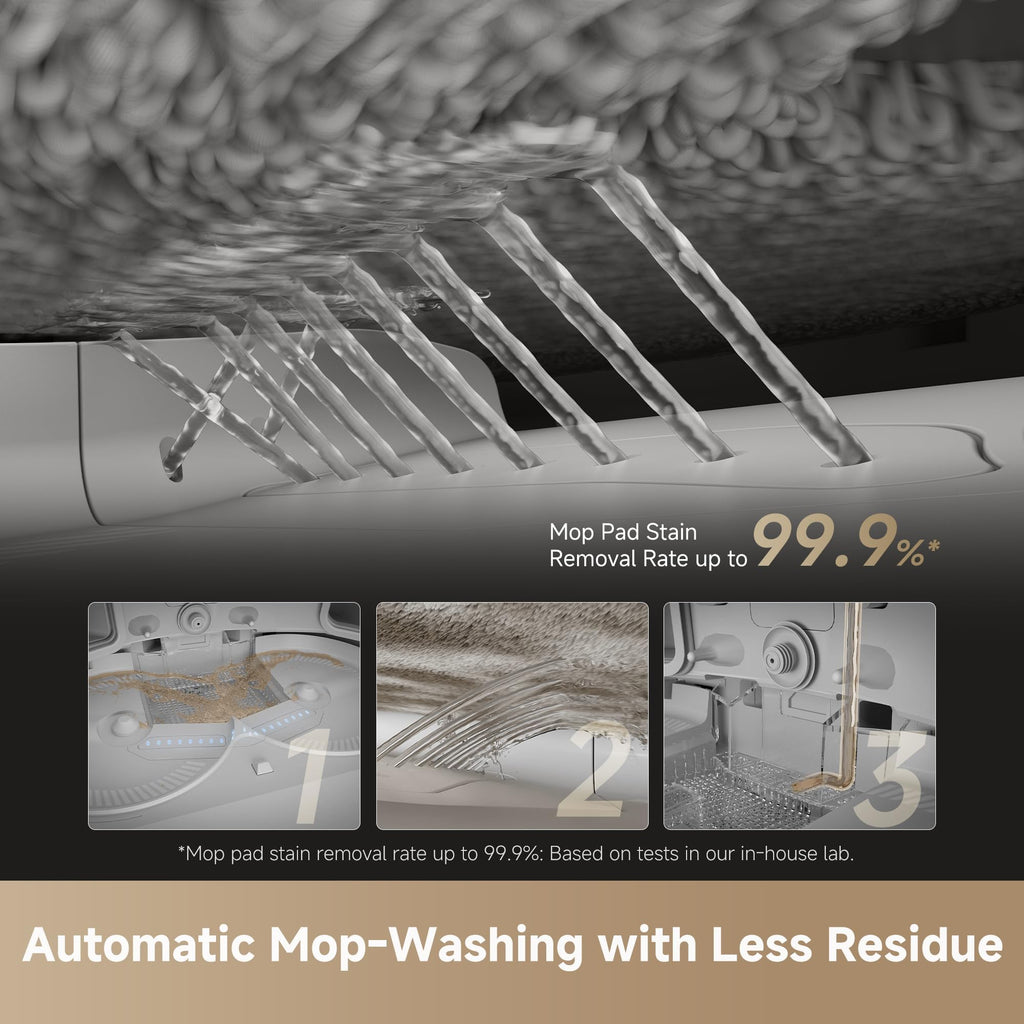 DREAME Aqua10 Roller AE Robot Vacuum, Roller Mop Fresh Water Mopping, Carpet-Safe Roller Guard, Auto-Empty, 30,000Pa Suction, 212℉ Hot Water Mop Washing, Hot Air Drying, 100% Detangling, Voice Control
