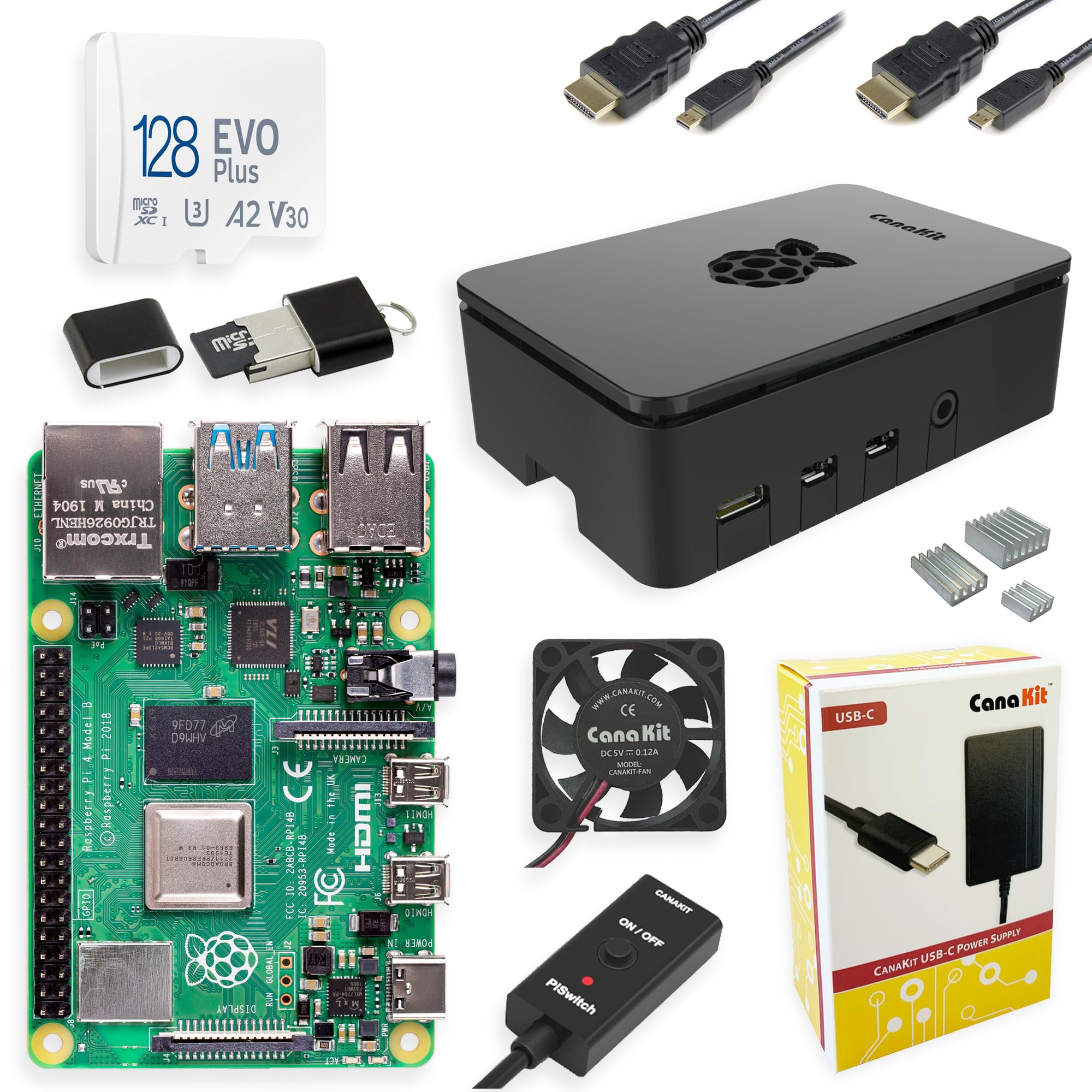 CanaKit Raspberry Pi 4 8GB Extreme Kit - 128GB Edition (8GB RAM)