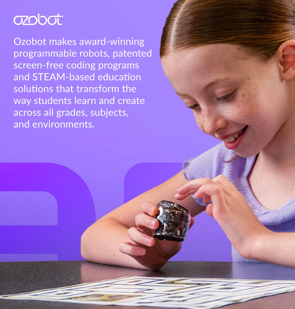 Ozobot Ari Entry Kit | Interactive Learning Robot with Touch Screen, ToF Sensor, Accelerometer, Gyroscope, and AI Integration | Hands-On STEM Education for Classrooms and Homeschool