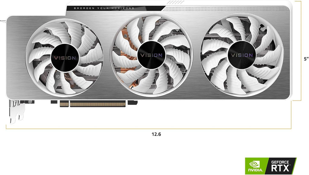 GIGABYTE GeForce RTX 3090 Vision OC 24G Graphics Card, 3X WINDFORCE Fans, 24GB 384-bit GDDR6X, GV-N3090VISION OC-24GD Video Card