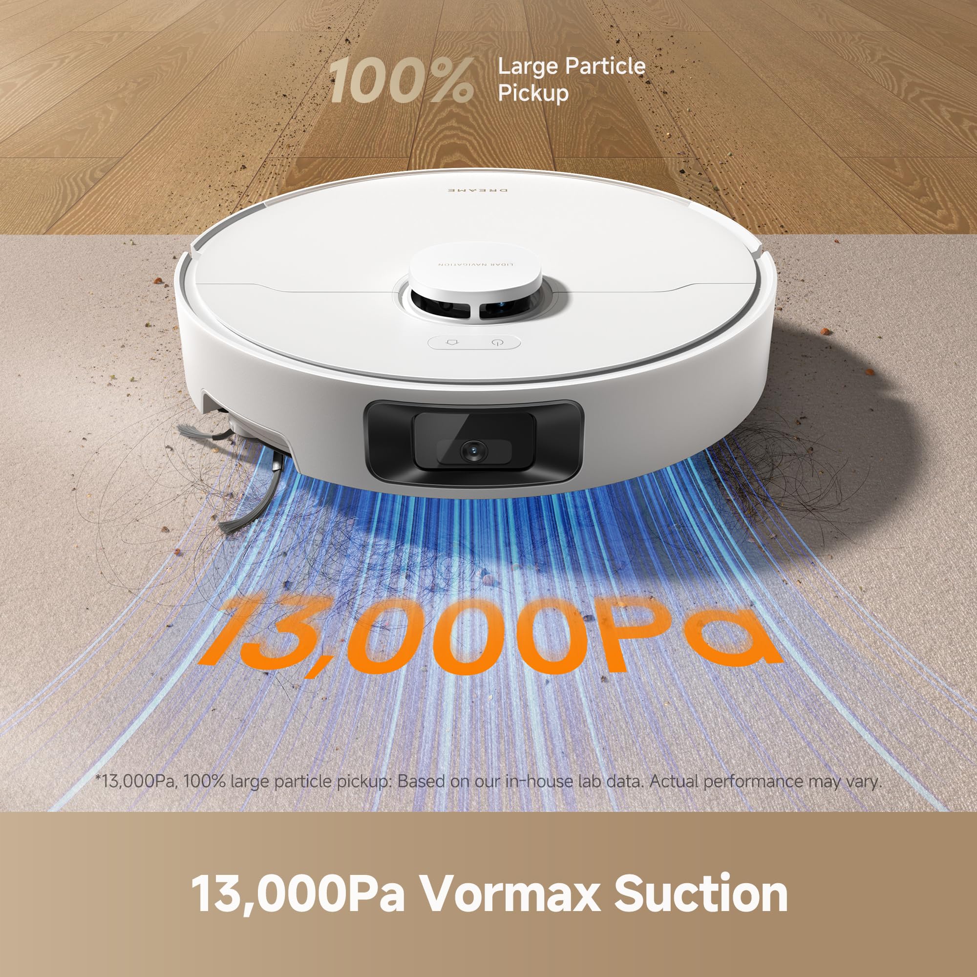 DREAME D20 Air Plus Robot Vac and Mop Combo with 20,000Pa Suction, Anti-Tangling Tech, Auto-Emptying Dock, Deep Carpet Cleaning and Smart Navigation White