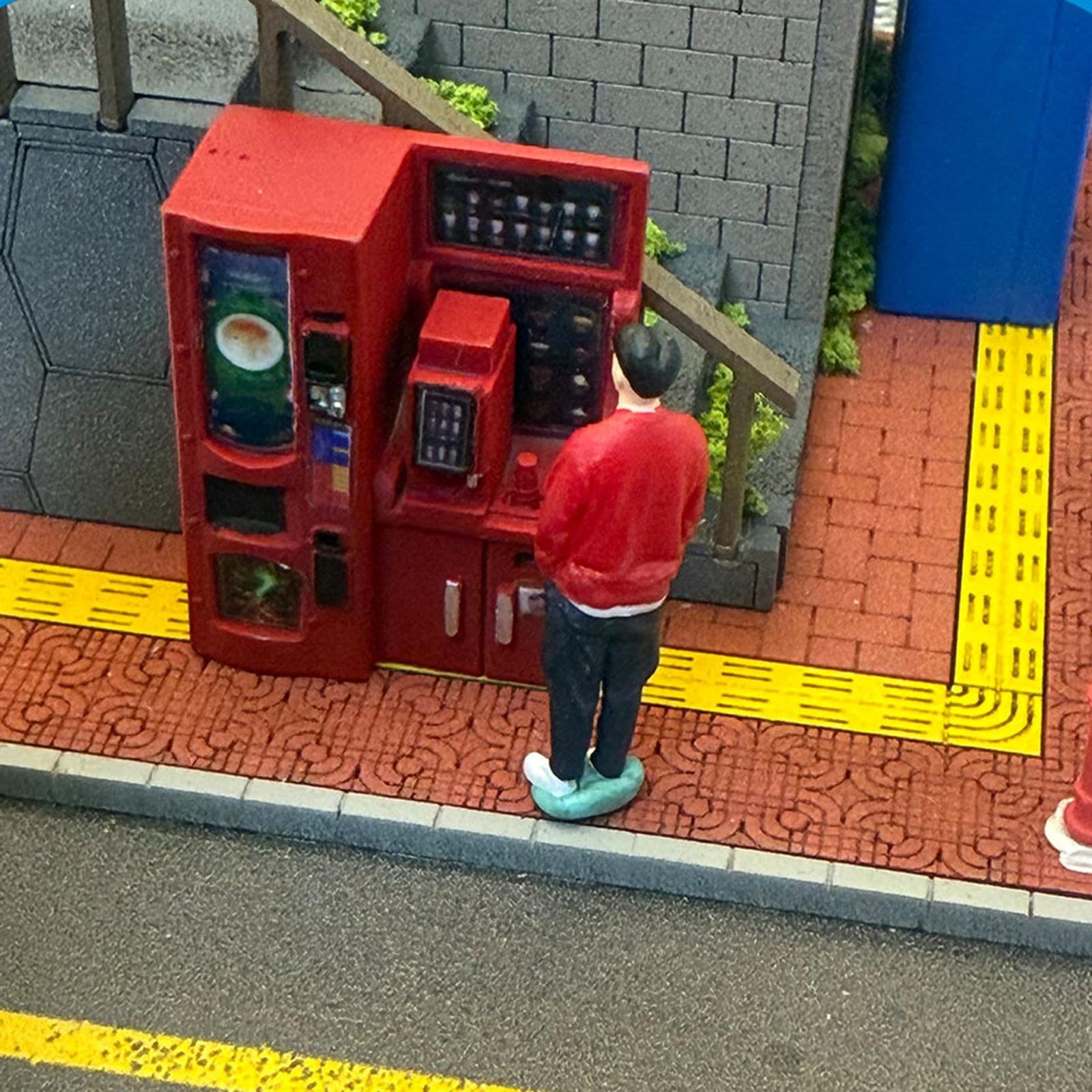 Mini Beverage Machine Miniature Model Vending Equipment Dollhouse Accessories Resin Coffee Maker for Office Dorm Bar Home Kitchen Coffee Su, red