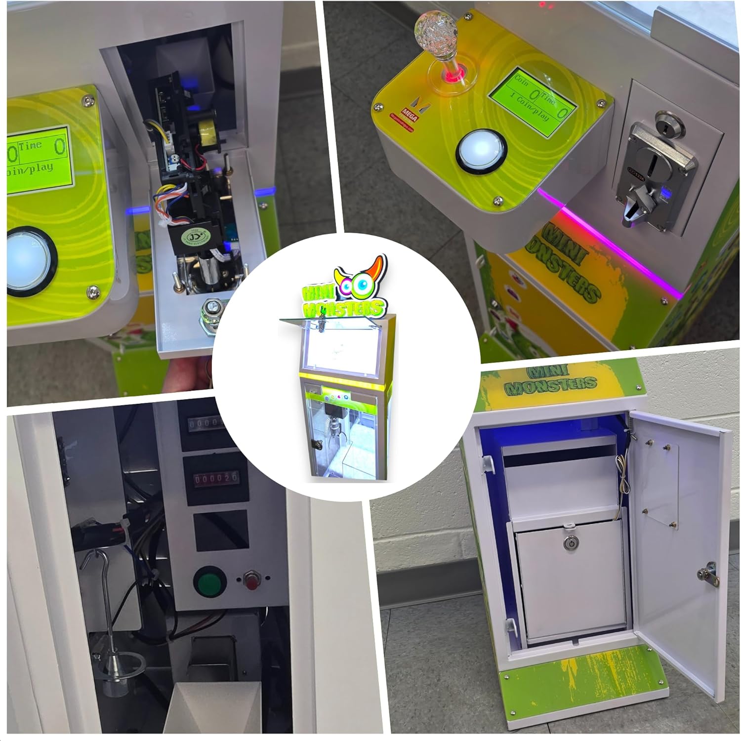 Mini Monsters Claw Machine, Prize Crane Arcade Game for Toys and Prizes