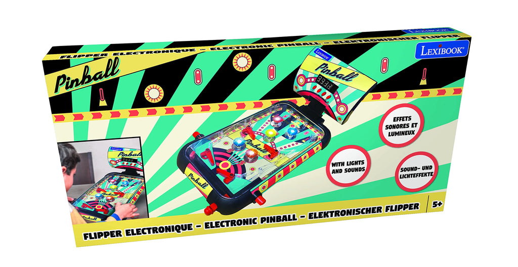 LEXiBOOK Marvel Spider-Man, Table Electronic Pinball, Action and Reflex Game for Children and familiy, LCD Screen, Light and Sound Effects, Blue/red, JG610SP