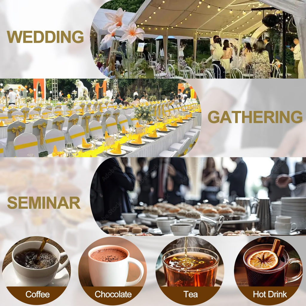 Commercial Coffee Urn 24L 160Cup Stainless Steel Quick Brew Hot Dispenser for Catering, Commercial Grade Large Capacity Coffee Maker For Meeting Rooms, Church, School, for 100+ Guests