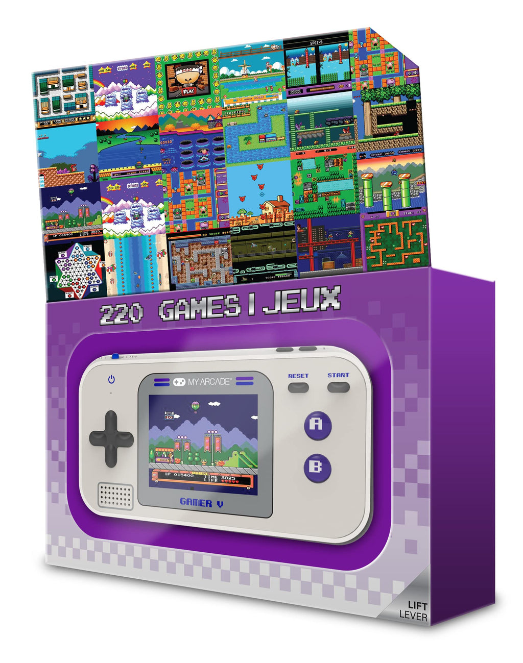 My Arcade Tetris Gamer V: Tetris Game preloaded with 200 Bonus Games, Arcade Classics, 2.5 Inch Screen