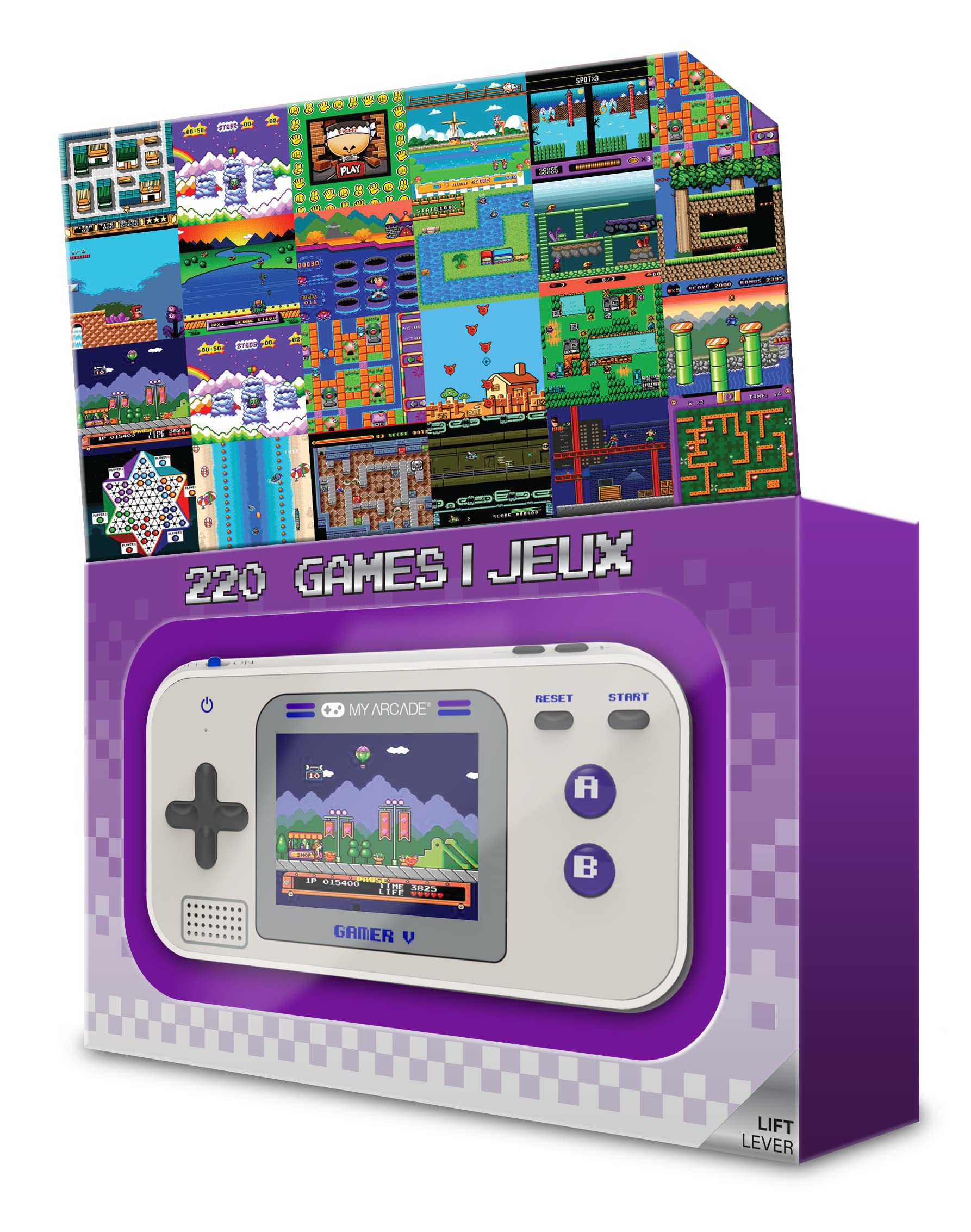 My Arcade Tetris Gamer V: Tetris Game preloaded with 200 Bonus Games, Arcade Classics, 2.5 Inch Screen