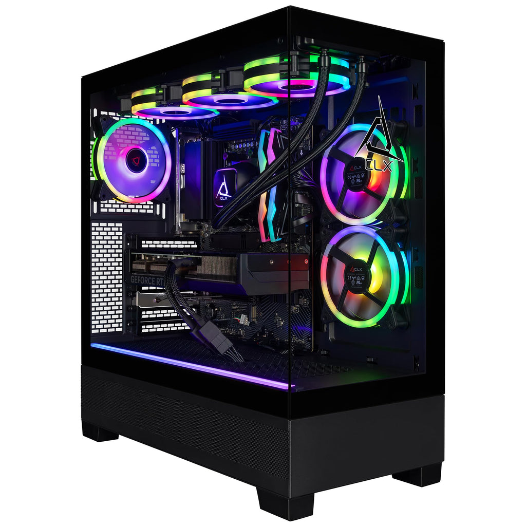 CLX Set Gaming PC - AMD Ryzen 7 9800X3D 4.7GHz, RTX 5080, 2TB NVMe M.2 SSD, 32GB DDR5 RGB Memory, 360mm AIO, WiFi, Windows 11 Home, Black