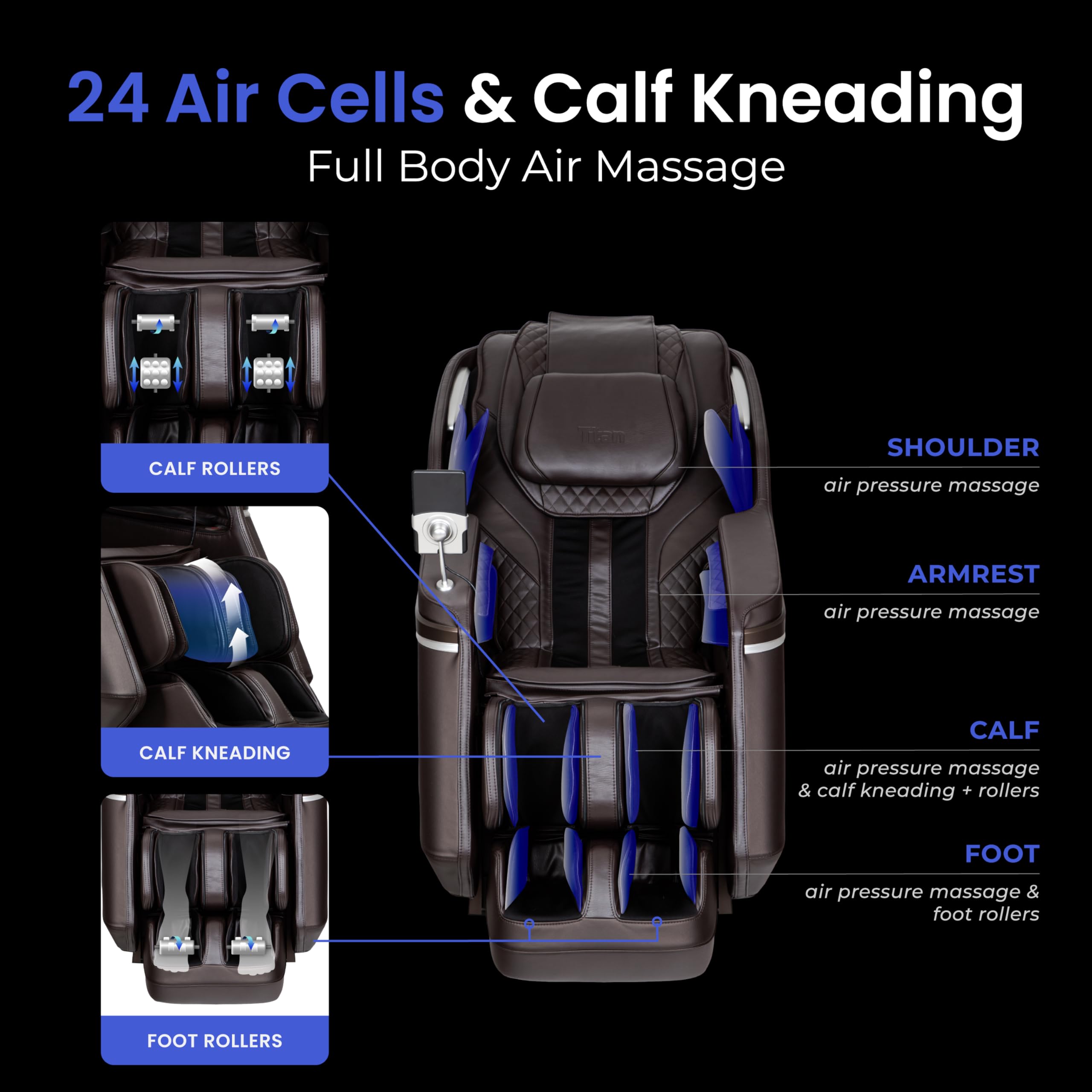 Osaki 2026 4D Ion l Full Body Massage Chair l 4D Massage Mechanism l Voice Control l 24 Auto Massages l SL-Track l Zero Gravity l Touchscreen Controller l Bluetooth Speaker (Brown)