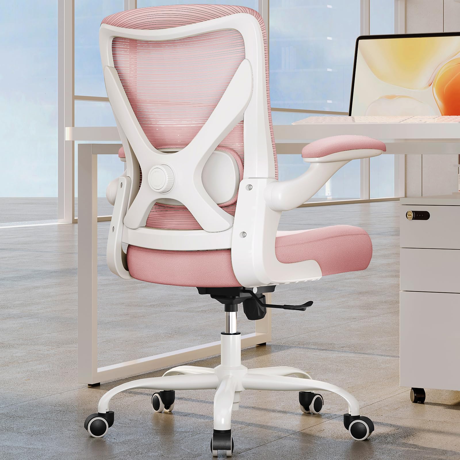 Ergalithic Ergonomic Office Chair - X-Shaped Computer Desk Chairs Comfy, Mesh High-Back Gaming Chair with Adjustable Lumbar Support, Executive Task Chair for Adults, Comfortable for Long Hours