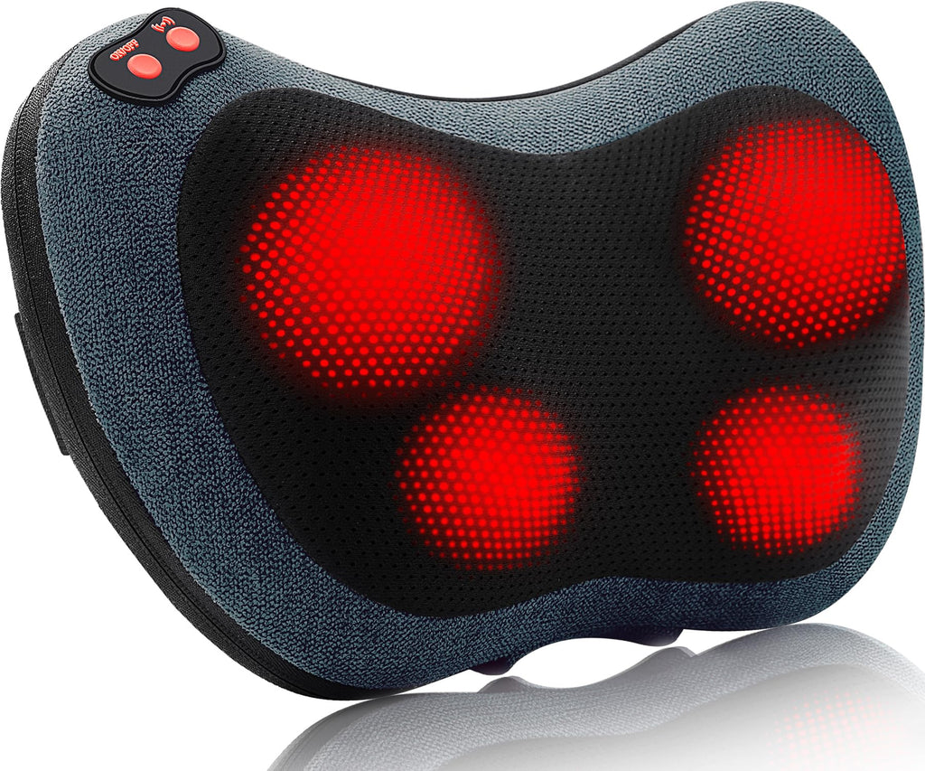 Papillon Fathers Day Dad Gifts for Husband,Back Massager with Heat,Shiatsu Neck Massager Pillow for Back,Neck,Shoulder,Foot&Lower Back Pain Relief,Relaxation Gifts for Women/Mom/Dad(Black)