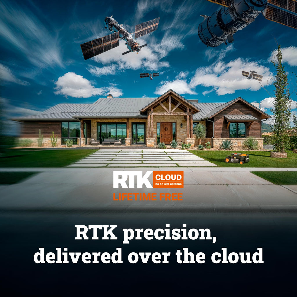 WORX Landroid Vision Cloud Robot Lawn Mower, No Perimeter Wire Robot Mower for 1/4 Acre, AI Obstacle Avoidance and RTK Cloud Navigation, 30% Slope, Auto Mapping, App Control, WR310