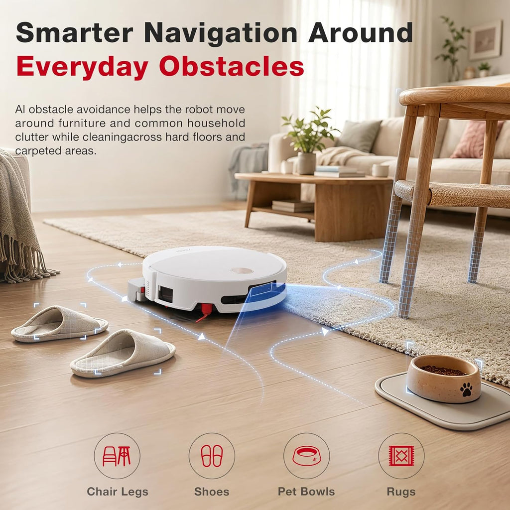 Yeedi M16 Infinity Robot Vacuum and Mop, 30000Pa Suction, Self-Cleaning Roller Mop, ZeroTangle 4.0 for Pet Hair, Self-Emptying Omni Station, AI Obstacle Avoidance