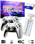 2025 Upgraded Retro Game Console Stick, Classic Video Games with 4K HDMI, Built-in 23 Emulators, 20000+ Games - Plug & Play TV Video Gaming Stick with Upgrade Dual 2.4G Wireless Controllers(64GB)