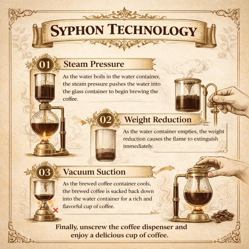 Nispira Belgium Royal Family Balance Syphon Unique Gravity Vintage Coffee Maker Vacuum Brewing System Copper 500 ml