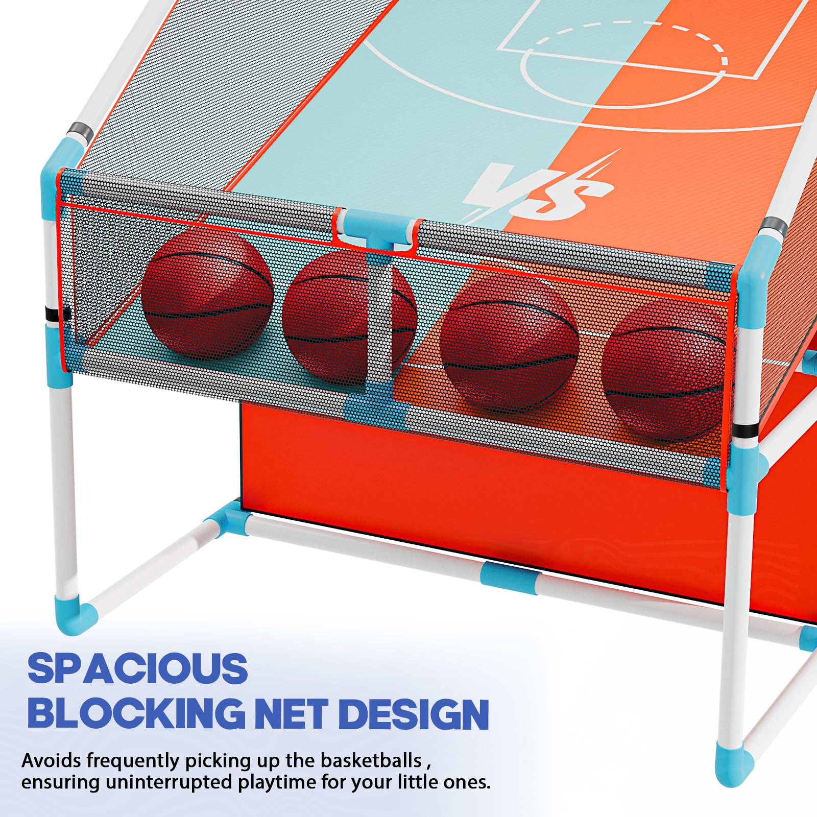 2-Player Arcade Basketball Game Set,Upgraded Indoor Hoop with LED Light Electronic Scoreboard 4 Balls,Carnival Games Sports Toys Kids 3-10 for Home Party Backyard Outdoor Boys Girls Toddlers Gifts