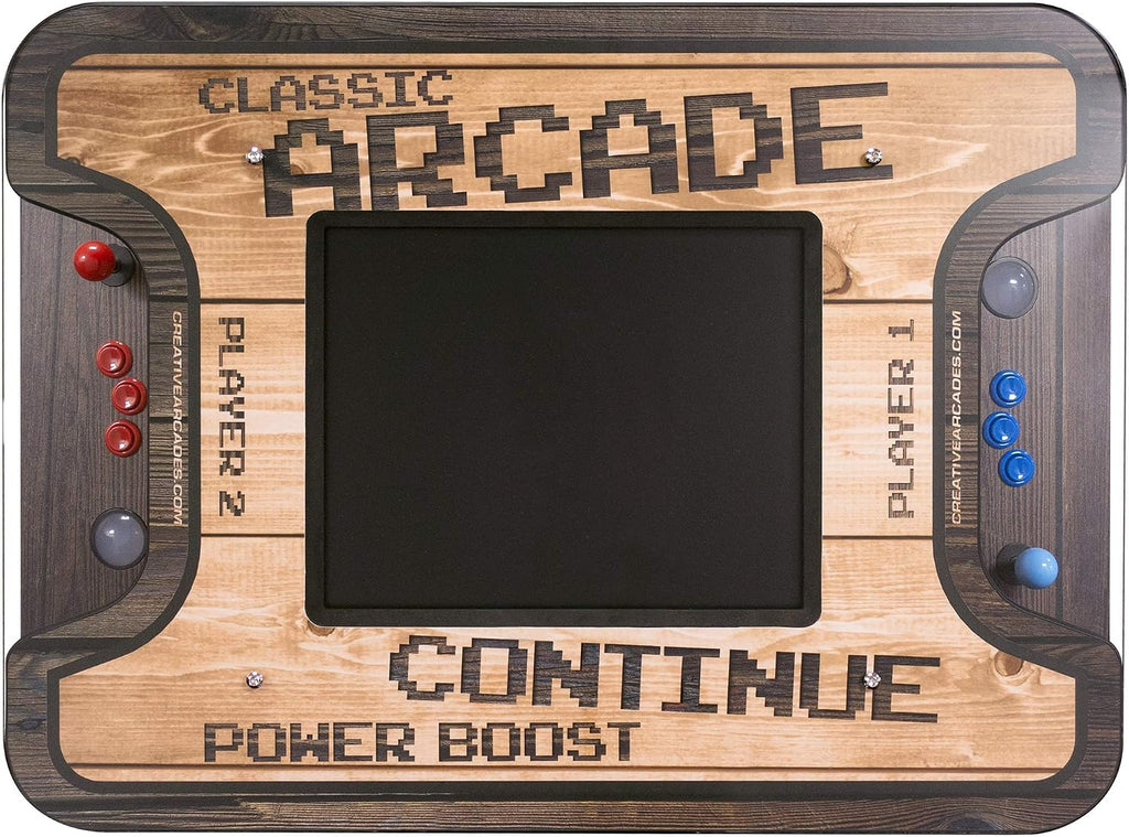 Creative Arcades Full Size Commercial Grade Cocktail Arcade Machine | 2 Player | 412 Games | 19" LCD Screen | Square Glass Top | LED Lights | 2 Sanwa Joysticks | 2 Stools | 3 Year Warranty Parts only