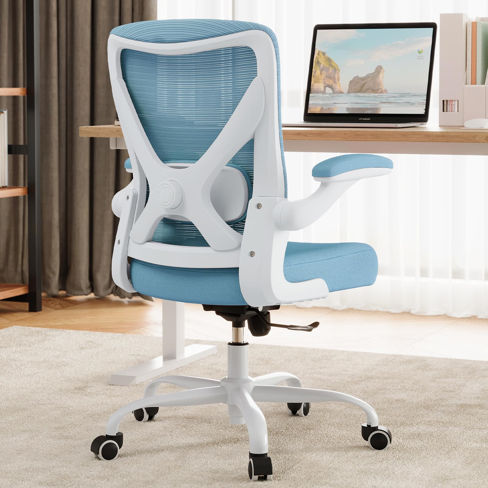 Ergalithic Ergonomic Office Chair - X-Shaped Computer Desk Chairs Comfy, Mesh High-Back Gaming Chair with Adjustable Lumbar Support, Executive Task Chair for Adults, Comfortable for Long Hours