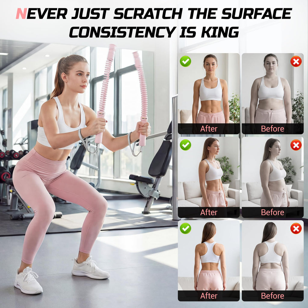 Cordless Battle Ropes for Home Gym & Apartment-Portable Ropeless Battle Ropes for Strength Training, HIIT & Full Body Exercise Includes Workout Guide & Storage Bag