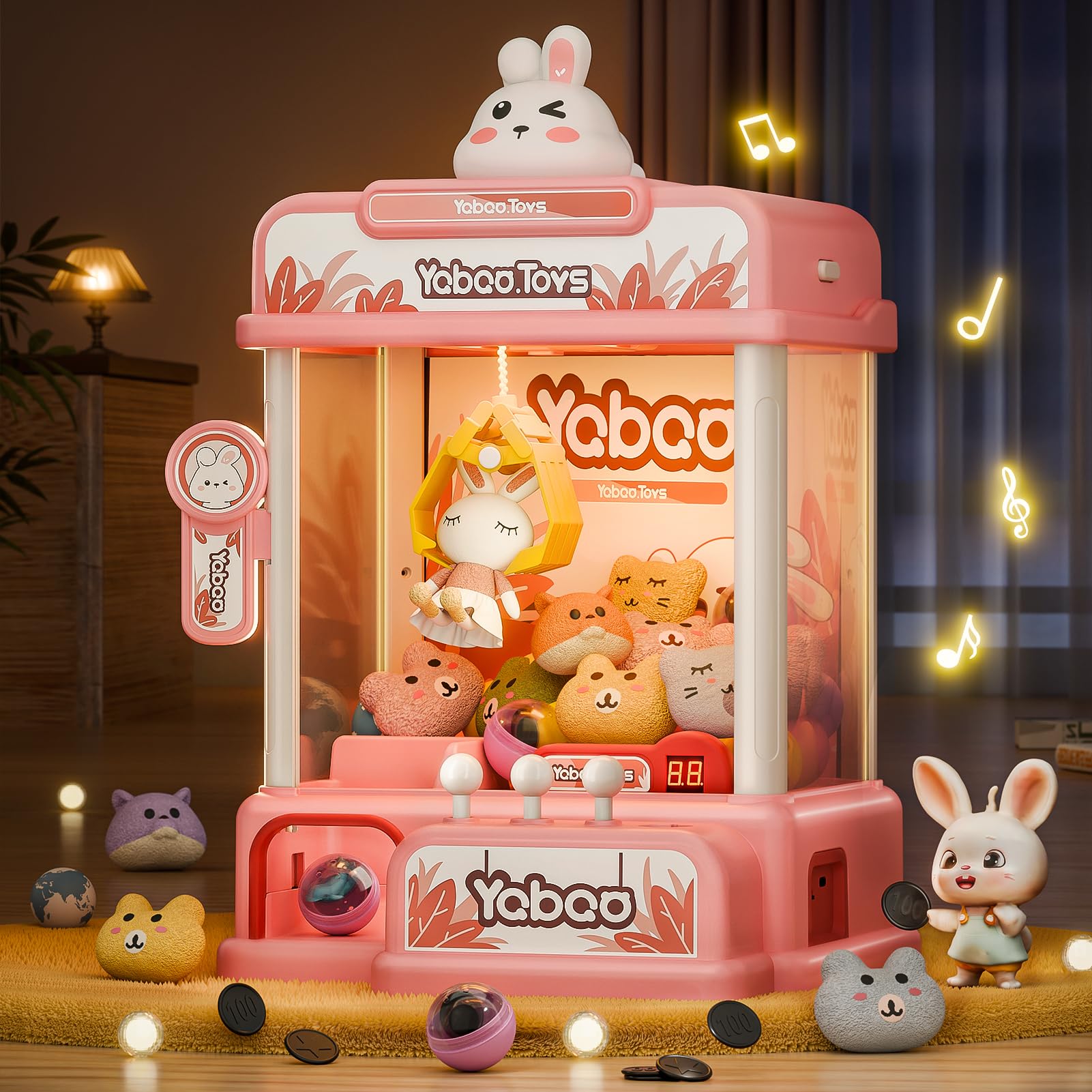 ORANGE OCEAN Large Claw Machine for Kids,Unicorns Toys Claw Machine for Girls,Mini Arcade Game with Prizes Toys,Kids Vending Machine Age 6-8 8-10,Christmas Party Birthday Gift for Girls Boys