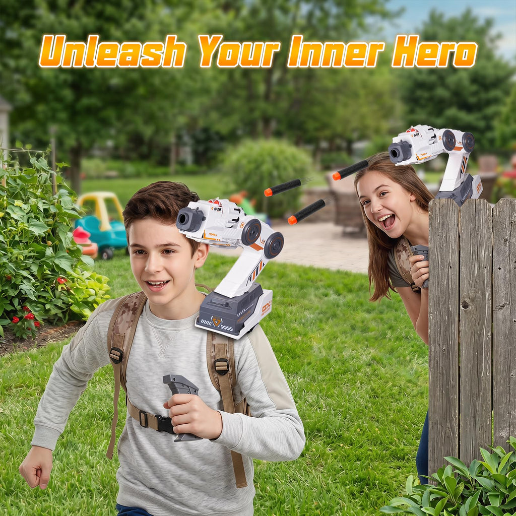 Smart Tracking Mechanical Arm Toy, Cool Inductive Robot Arm Tracking Blaster, Shoulder Mounted Robot with Remote Control (1000 PCS Water Bullets)