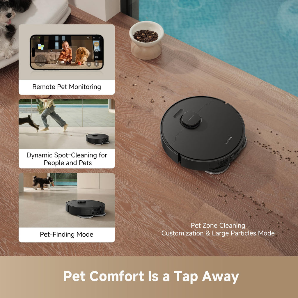 DREAME L40s Ultra AE Robot Vacuum and Mop Combo, 19,000Pa Suction, Self Emptying Dust Box, Flexible Mop & 167℉ Self Cleaning Washboard, Diverse Brush Selection, All-in-One Station, Auto Refill