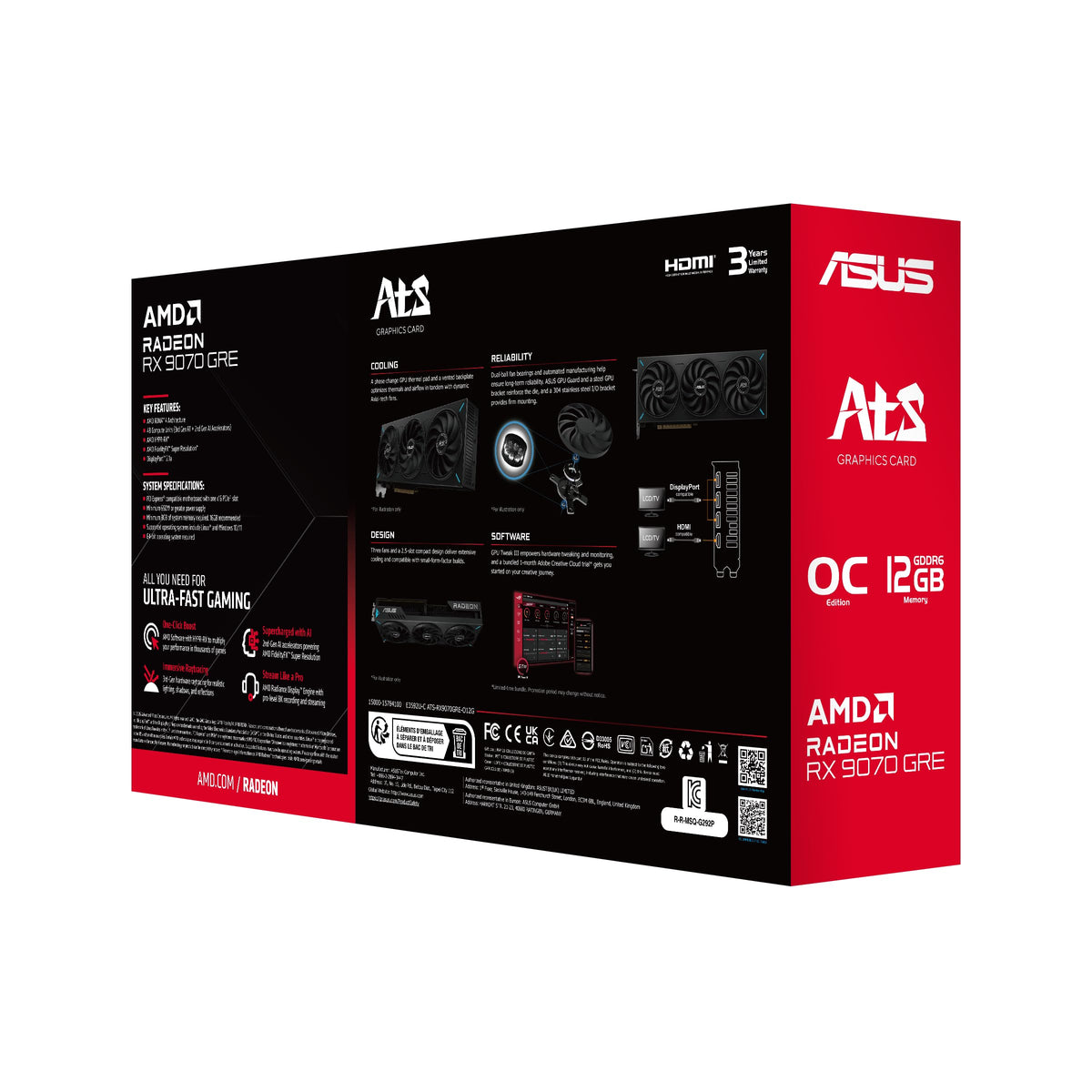 ASUS Turbo AMD Radeon AI Pro R9700 is Built for AI-Driven workflows and Extreme Reliability, Featuring RDNA 4 Architecture, 32GB VRAM, and Robust Thermal Design, 3 Year Warranty