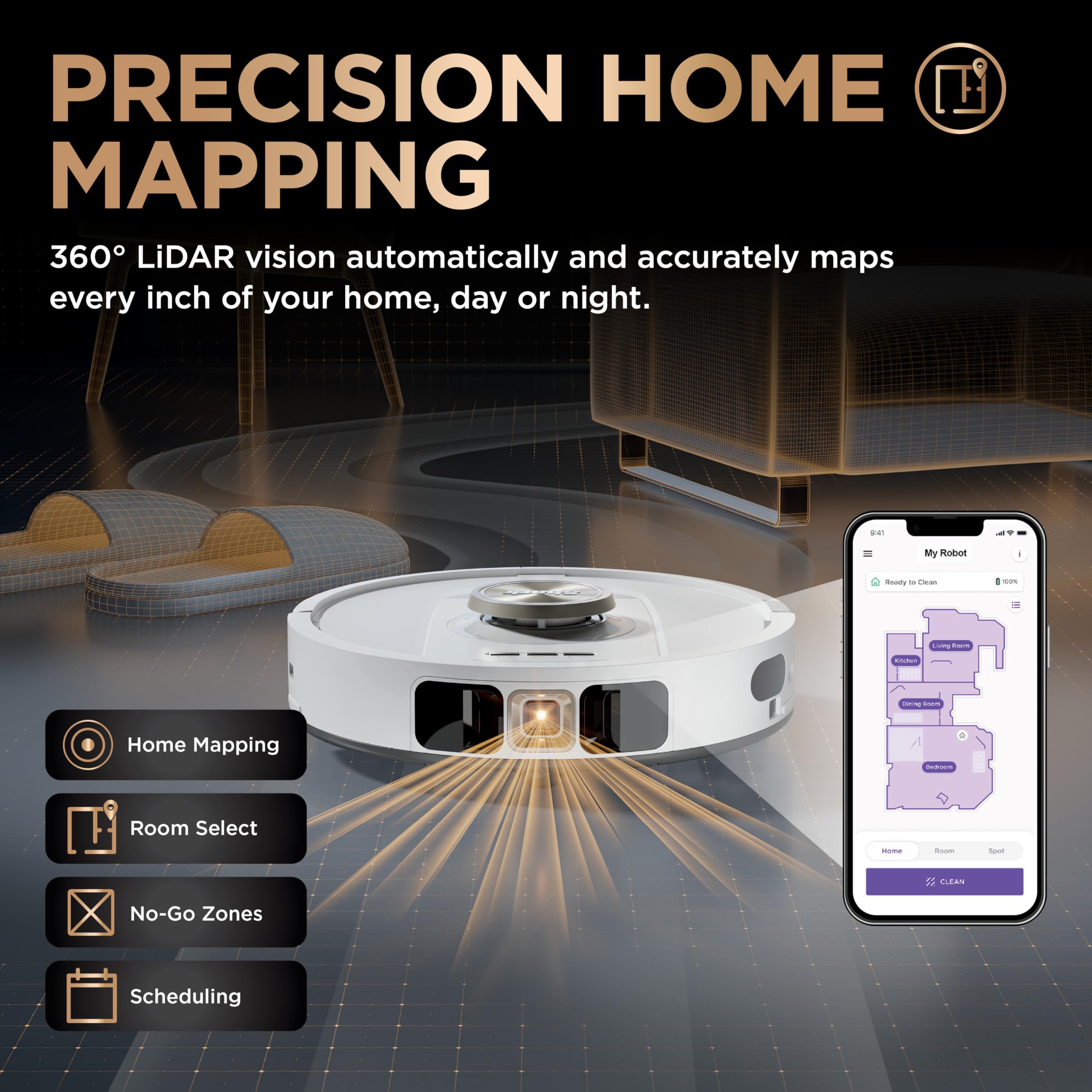 Shark Matrix Clean | Robot Vacuum Cleaner with Powerful Suction for Pet Hair, Rugs, Carpets & Hard Floors | Self-Empty Base | 60-Day Capacity | Voice Control | LiDAR Navigation | Cool Grey | AV2511AE