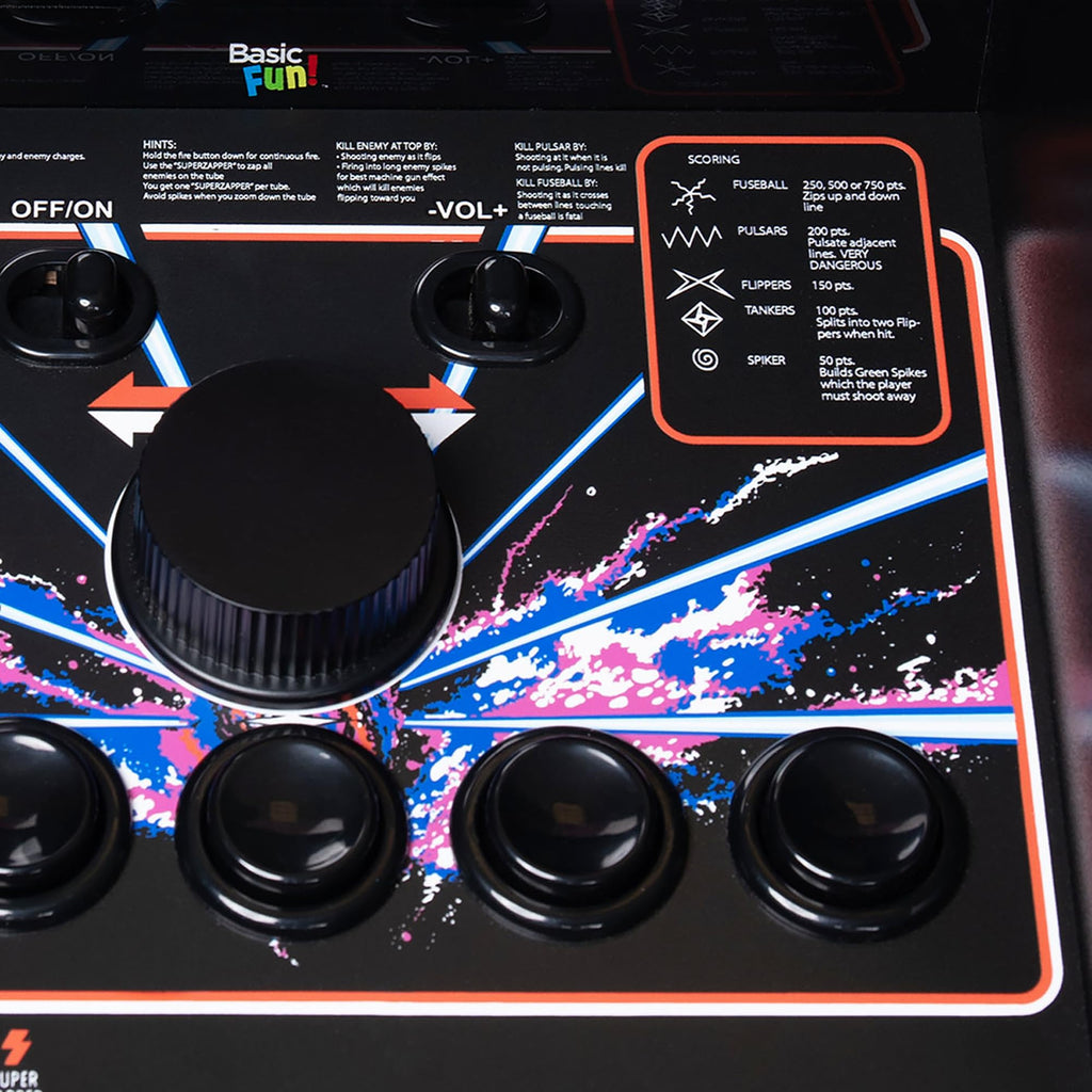 Arcade Classics - Atari Asteroids Counter Series Game Machine, 5 Games, 8" Liquid Crystal Screen - Mini Cabinet, Portable Gaming, Retro, Countertop Console, Basement Decoration, Man Cave