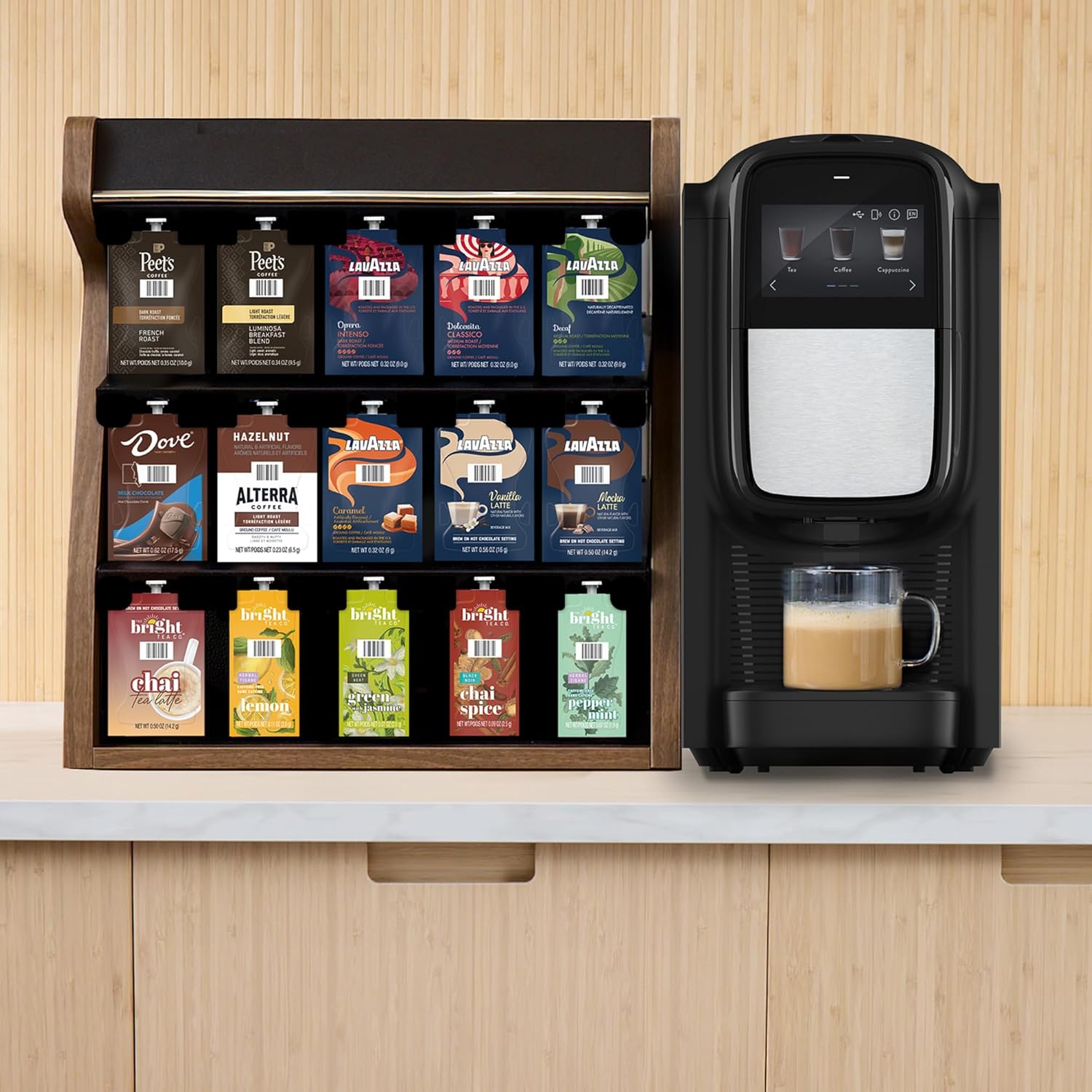 Flavia Creation 300 Brewer, Makes Coffee, Lattes, Tea, and other Hot or Cold Beverages with Single-Serve Freshpacks, Multiple Brew Sizes