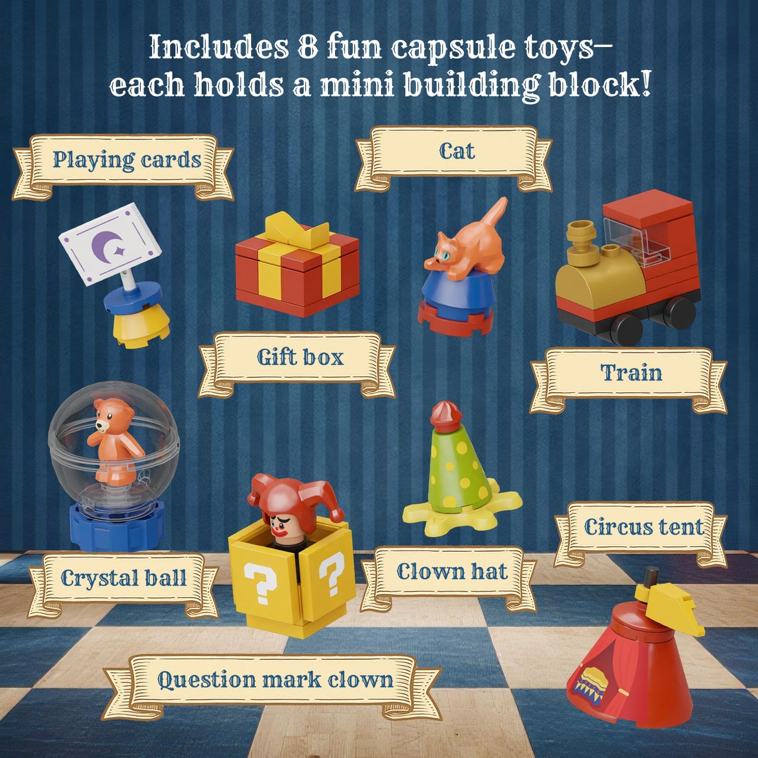 Retro Gumball Machine & Circus Claw Machine Building Set, Interactive Arcade-Style Model Kits with Lights, Music & Surprise Capsules for Collectible Display & Play