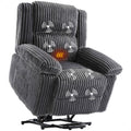GarveeHome Power Lift Recliner Chair - Heat and Massage, PU Leather Electric Lift Recliner for Elderly & Mobility Impaired，Reclining Sofa with Side Pocket for Living Room