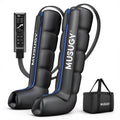 Sequential Leg Compression Massager for Circulation : Full Leg Air Compression Boots for Massage Therapy & Fatigue Relief - 9 Intensity, 6 Modes, 3 Timers for Athletes, Runners, Gym (Large)