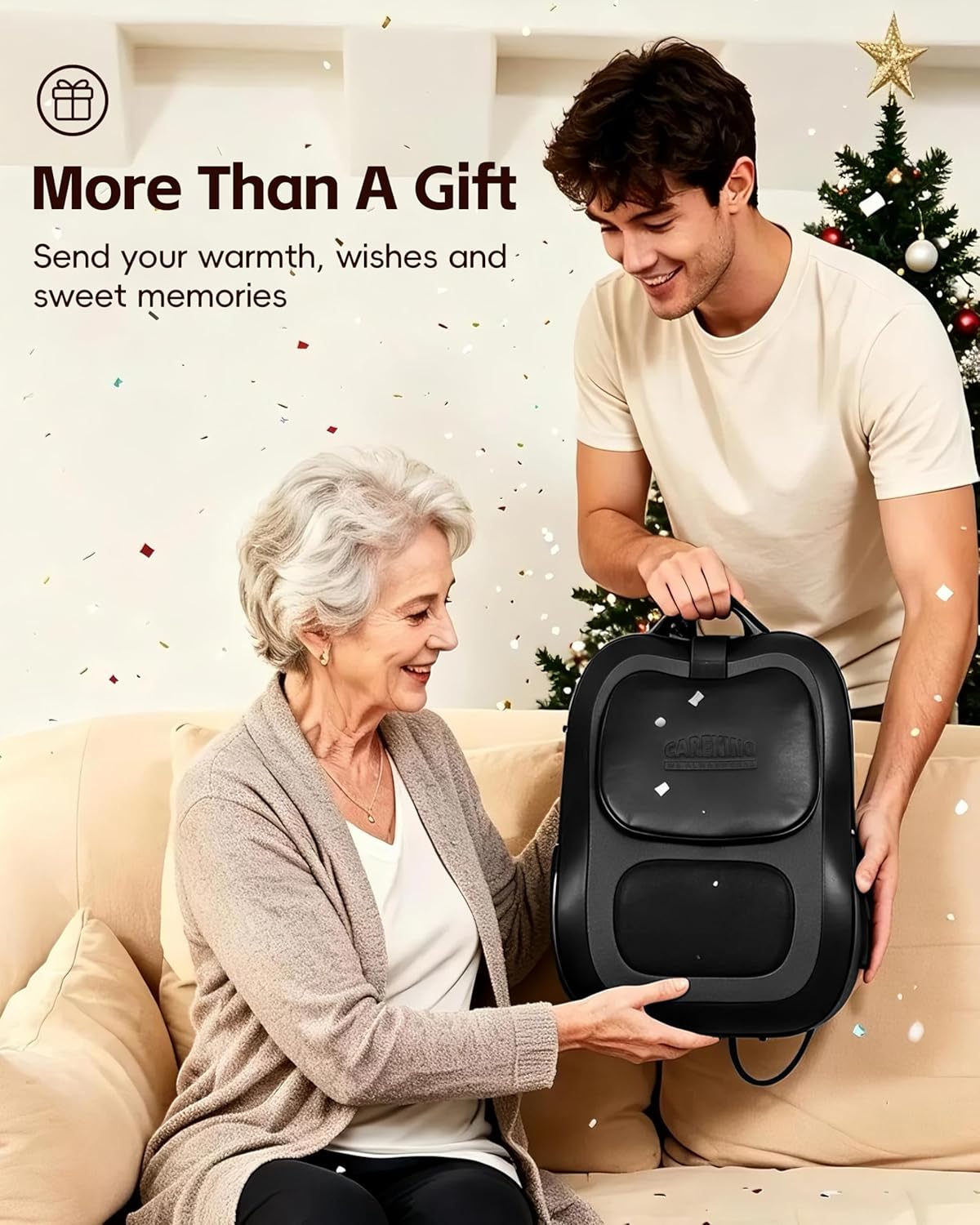 Back Massager with Heat, 3D Massage Pillow for Back, Neck, Shoulder,Leg, Shiatsu Back Massager for Pain Relief, Up&Down Lower Back Massage, Gifts for Women Men Dad Mom At Home Office Car (Black)