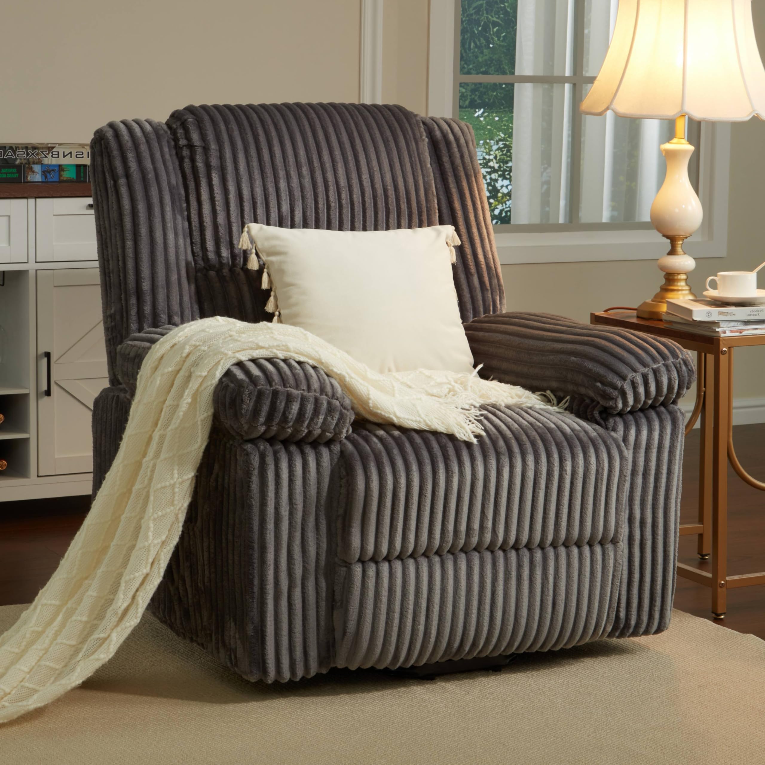 GarveeHome Power Lift Recliner Chair - Heat and Massage, PU Leather Electric Lift Recliner for Elderly & Mobility Impaired，Reclining Sofa with Side Pocket for Living Room