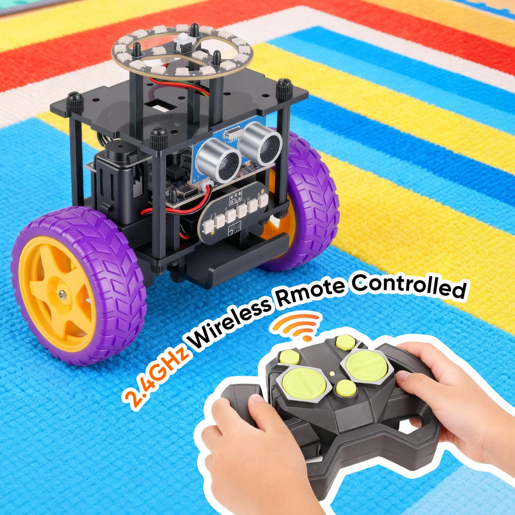 Smart Robot Car Kit Toys for Kids Ages 8-12 12-16, Remote Control Building Robotics Kit, STEM Educational Science Kit Gifts for Teen Boys Girls 8-13 14 15 16 Year Old
