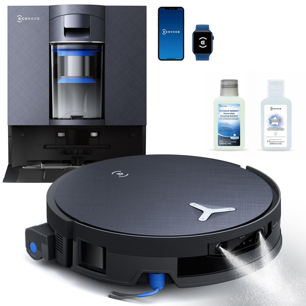 ECOVACS DEEBOT X12 PRO Omni Robot Vacuum and Mop, 22000Pa Suction, FocusJet Pre-Spray, Bagless Dust Station, OZMO Self-Washing Mop, TruEdge Cleaning, ZeroTangle, Perfect for Pet Hair & Carpets