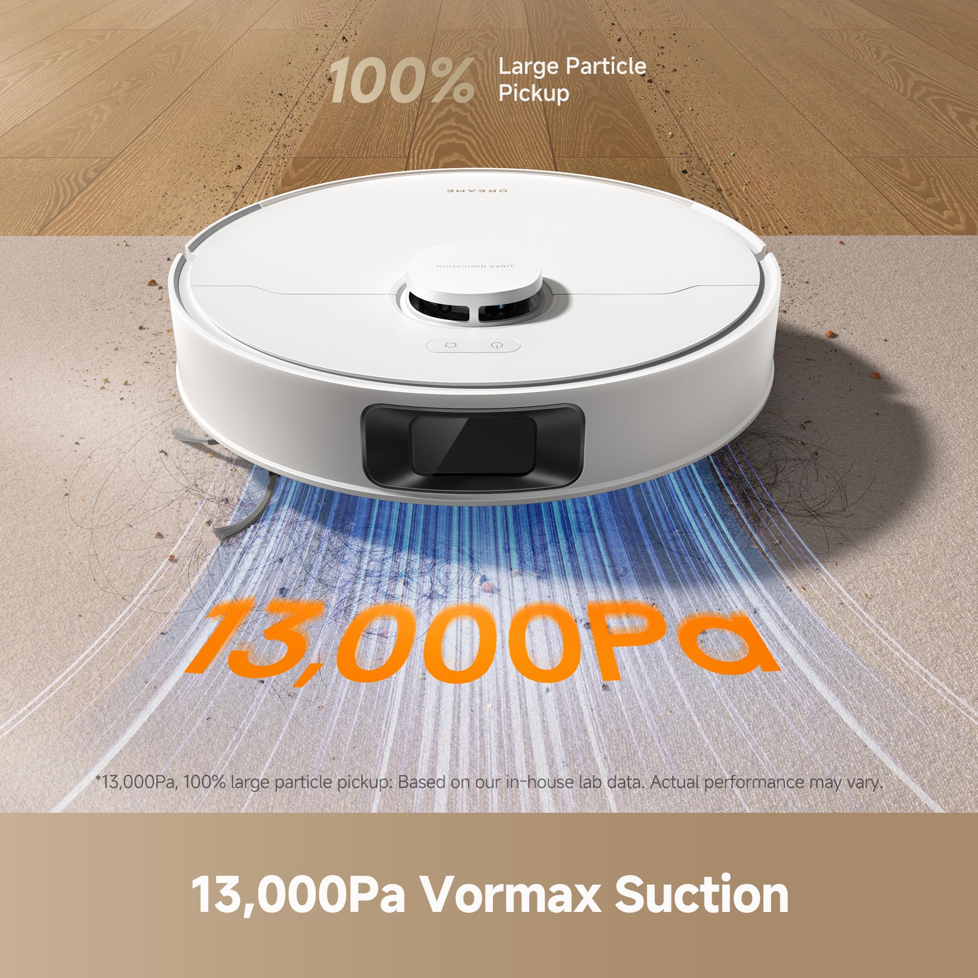 DREAME D20 Air Plus Robot Vac and Mop Combo with 20,000Pa Suction, Anti-Tangling Tech, Auto-Emptying Dock, Deep Carpet Cleaning and Smart Navigation White