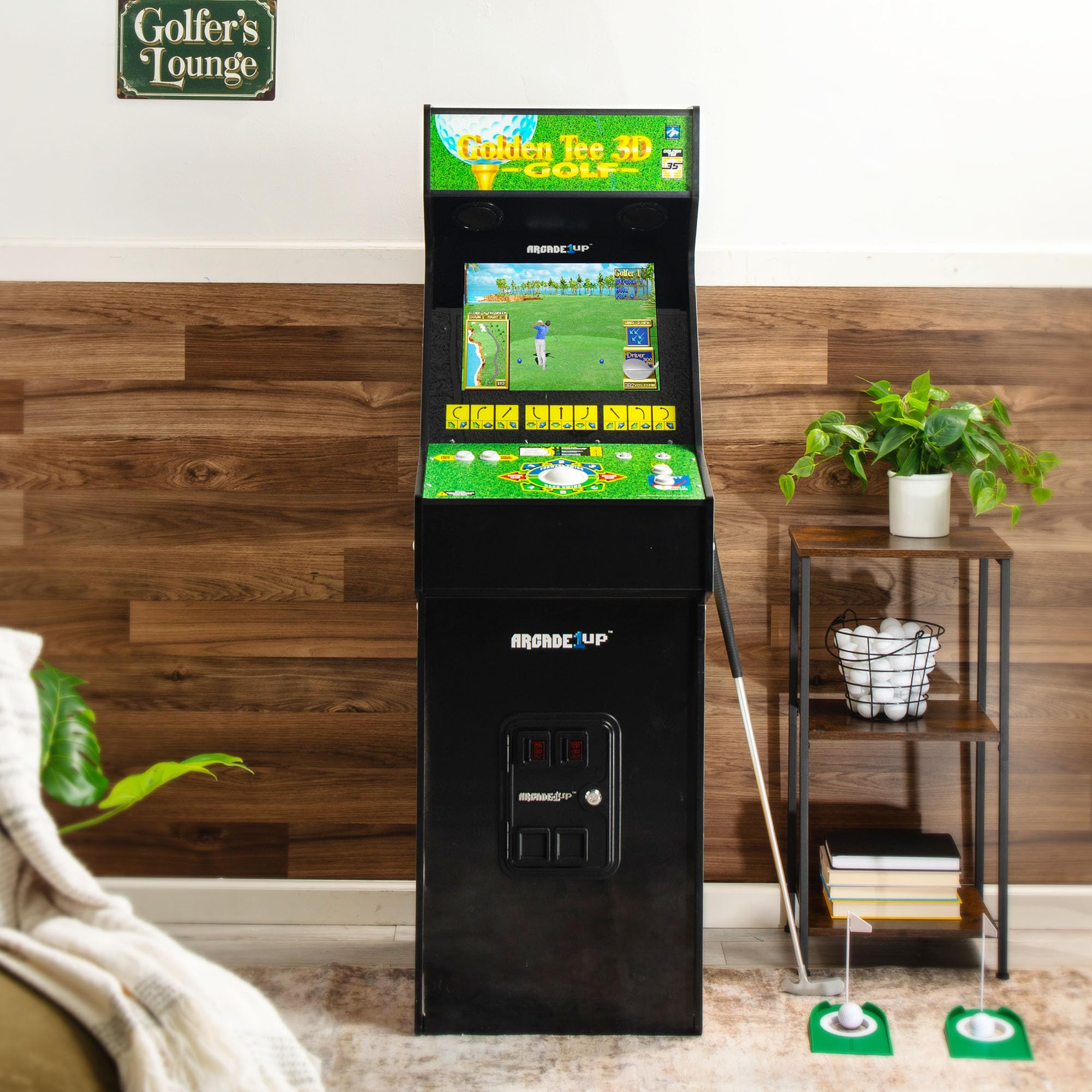 ARCADE1UP Golden Tee 3D Deluxe Arcade Machine, Built for Your Home, Over 5-Foot-Tall Cabinet with 8 Classic Games